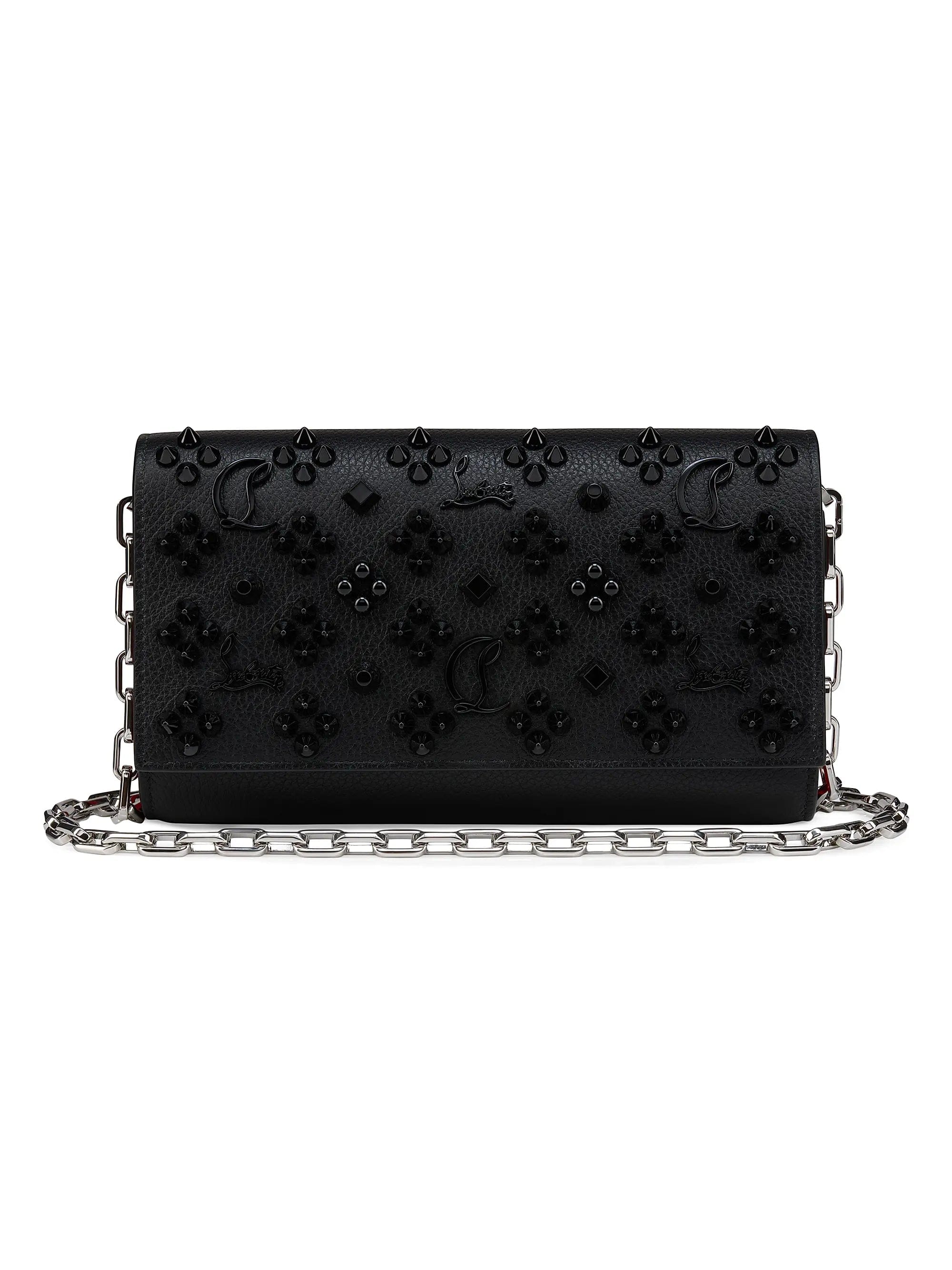 Christian Louboutin Paloma Grained Calf Leather Chain Wallet