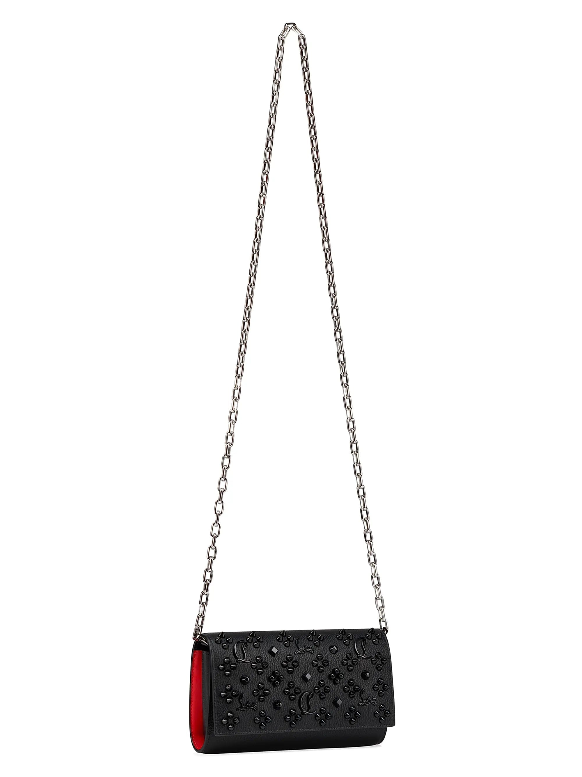 Christian Louboutin Paloma Grained Calf Leather Chain Wallet