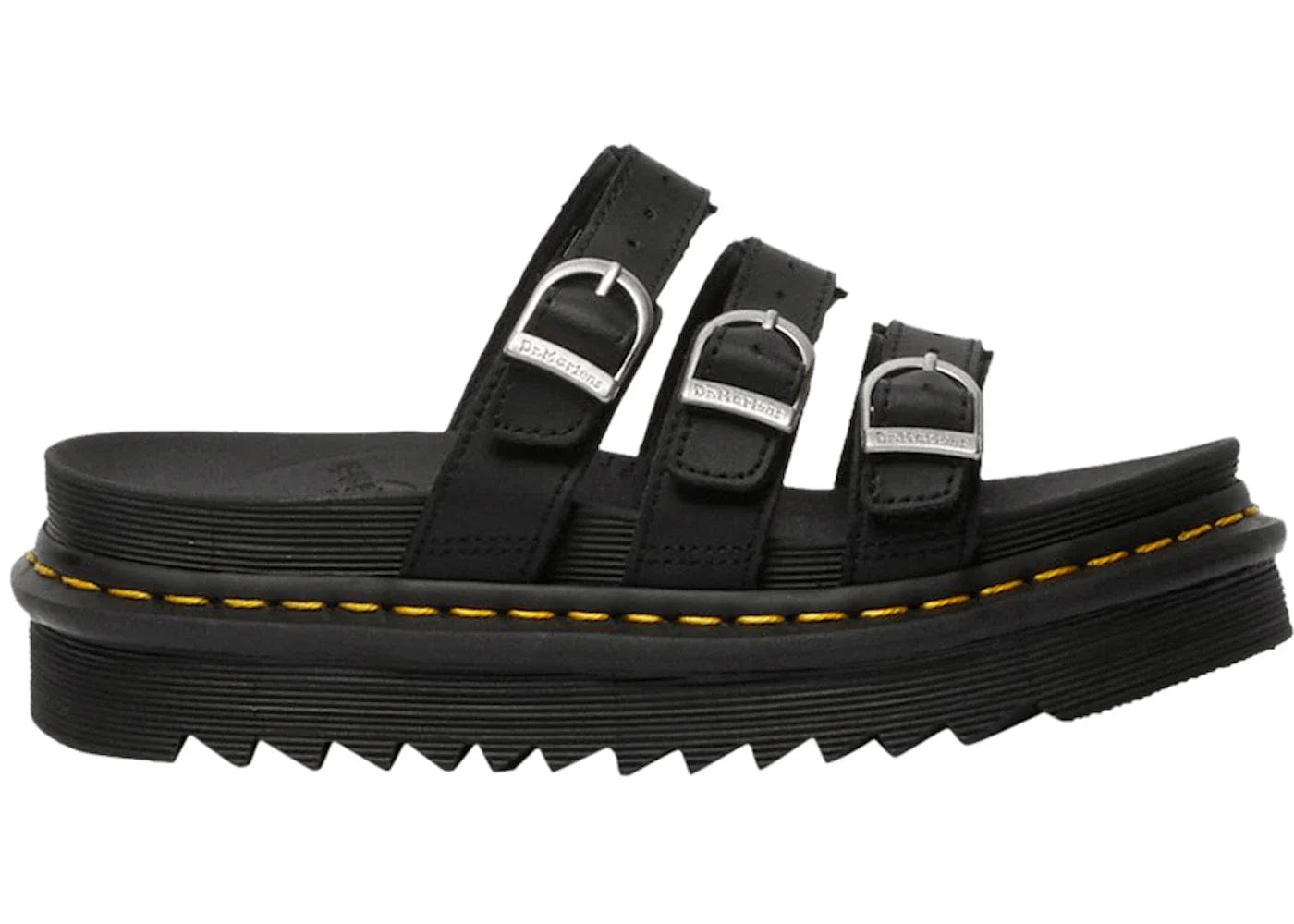 Dr. Martens Blaire Leather Slide Black Hydro Womens