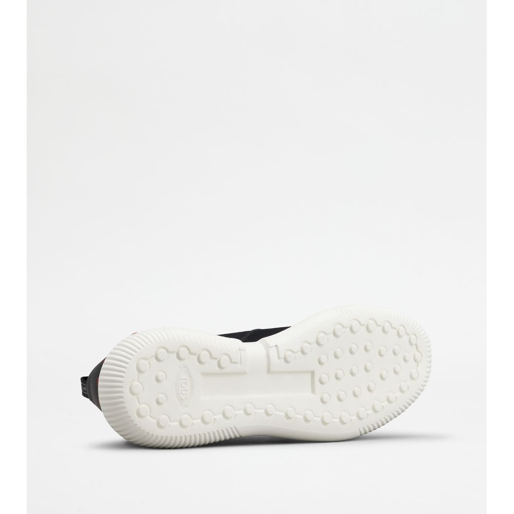 Tod's Tods No_Code Knit In Technical Fabric And Leather Black Red White Mens