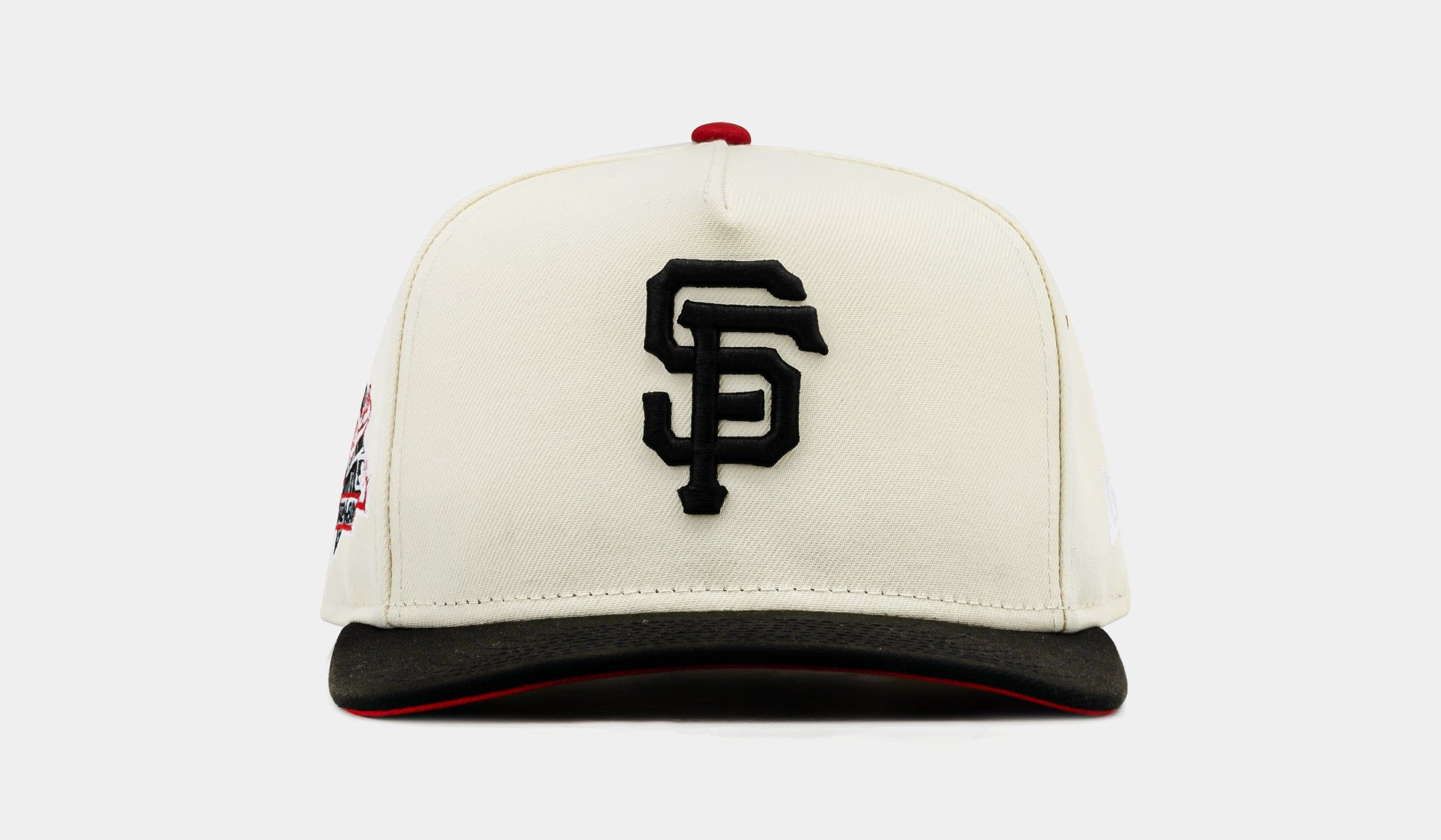 NEW ERA Shoe Palace Exclusive San Francisco Giants 2 Tone Side Script 950AF Snapback Mens Hat (Beige/Black)