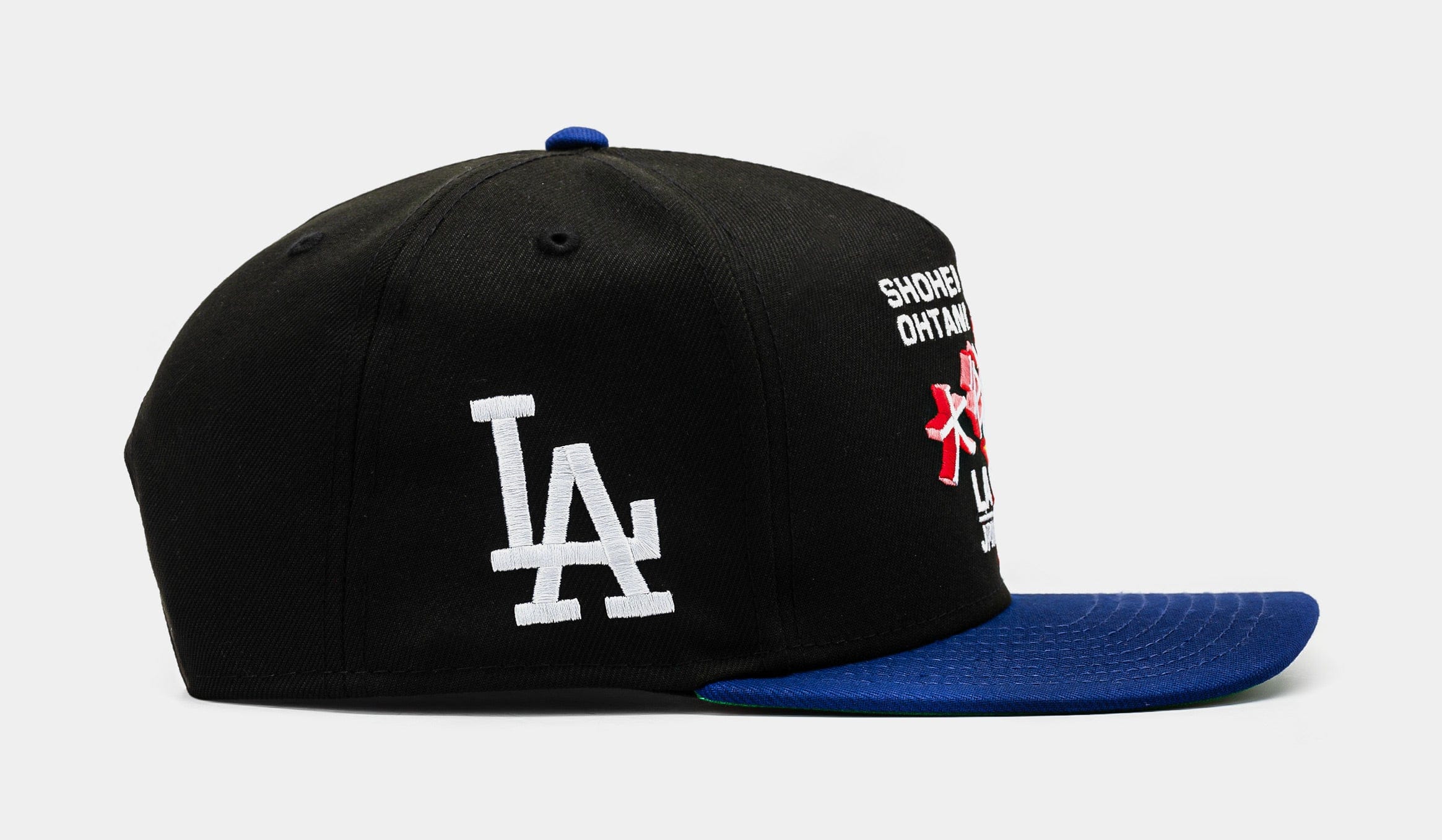 NEW ERA Shoe Palace Exclusive Los Angeles Dodgers Shohei Ohtani 950AF Curve Snapback Mens Hat (Black/Blue)