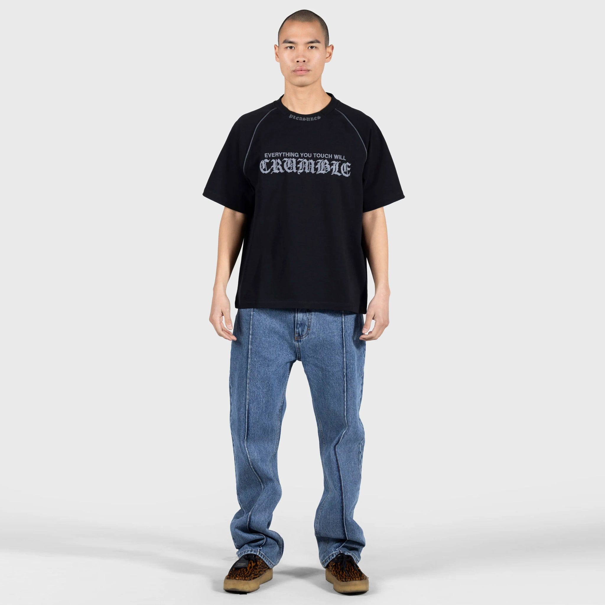 Pleasures CRUMBLE HEAVYWEIGHT RAGLAN (BLACK)
