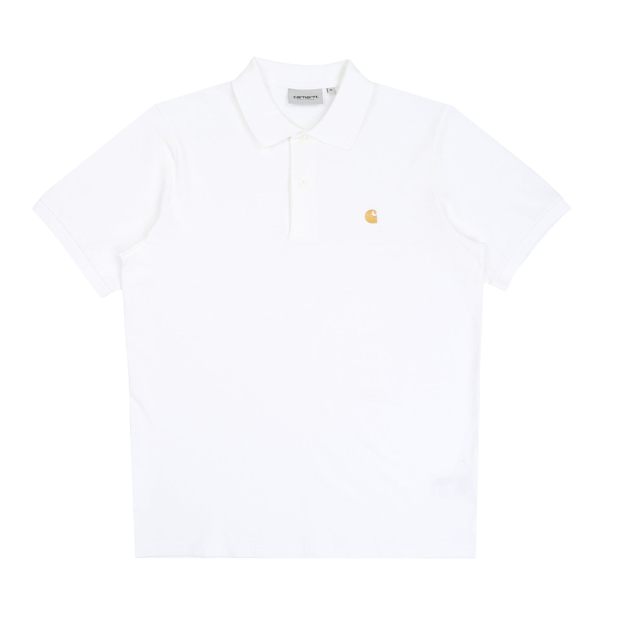 Carhartt Wip S/S Chase Pique Polo - White / Gold