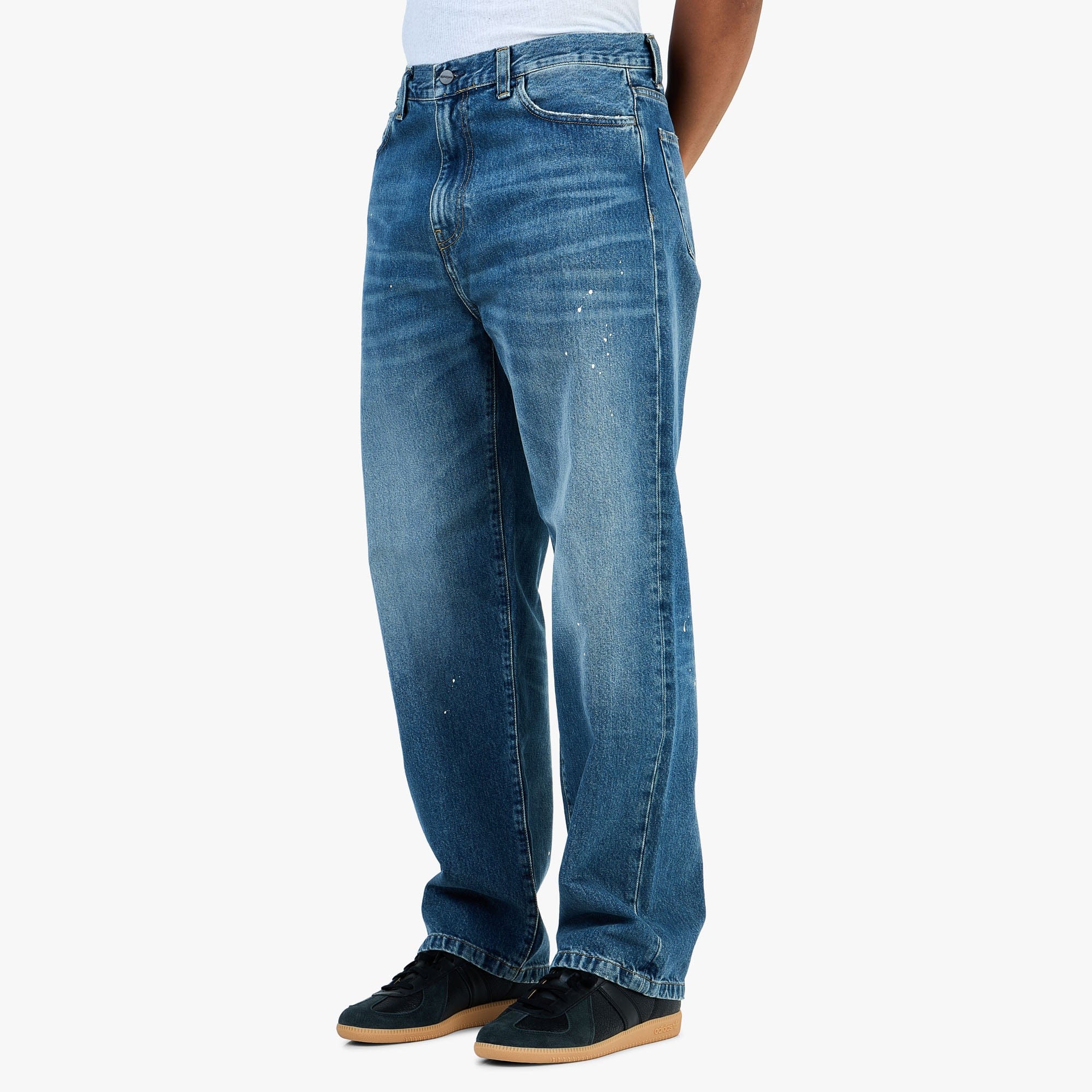 Carhartt WIP Landon Pant Blue / Destroy Wash - Splatter