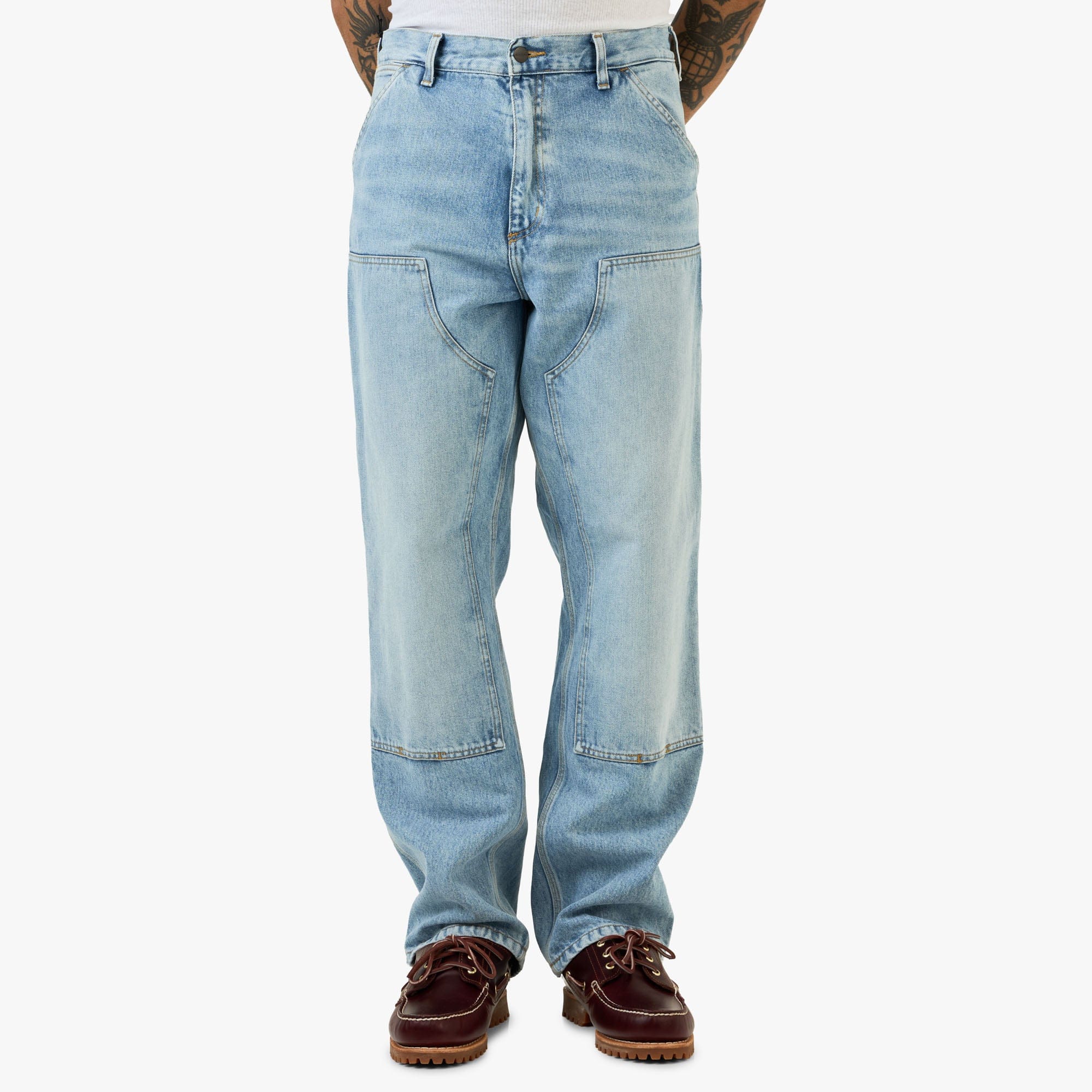 Carhartt WIP Double Knee Pant Blue / Heavy Bleached