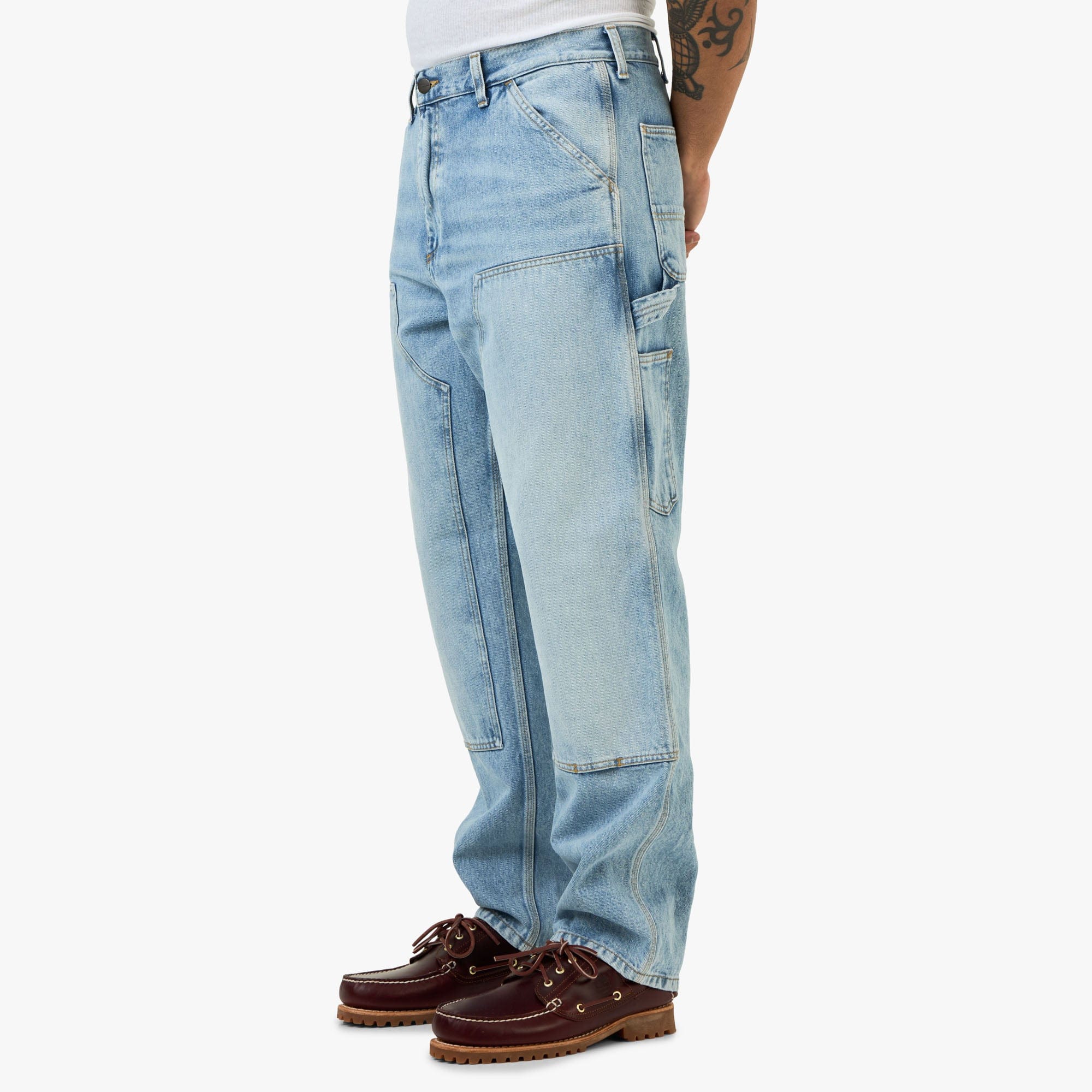 Carhartt WIP Double Knee Pant Blue / Heavy Bleached