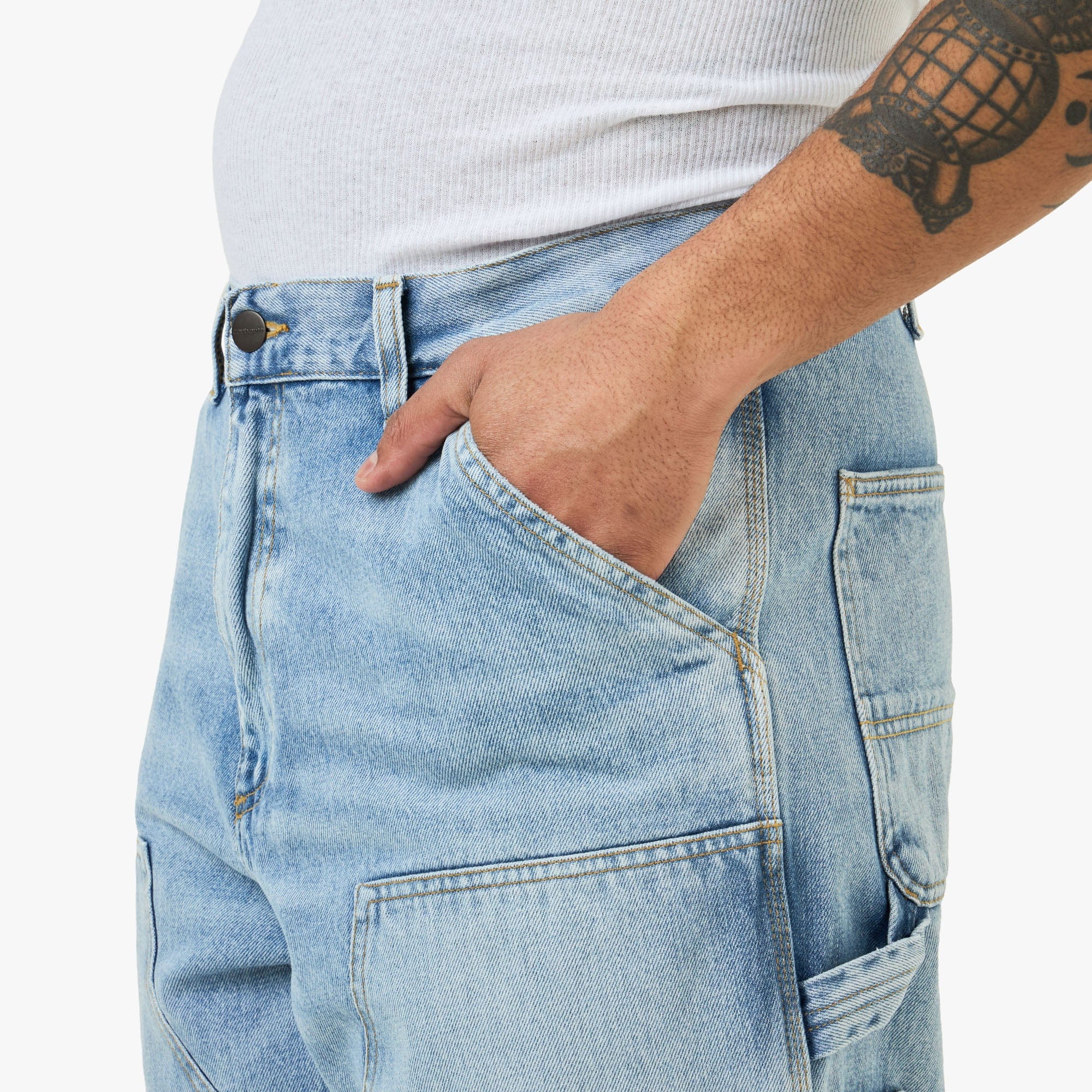 Carhartt WIP Double Knee Pant Blue / Heavy Bleached