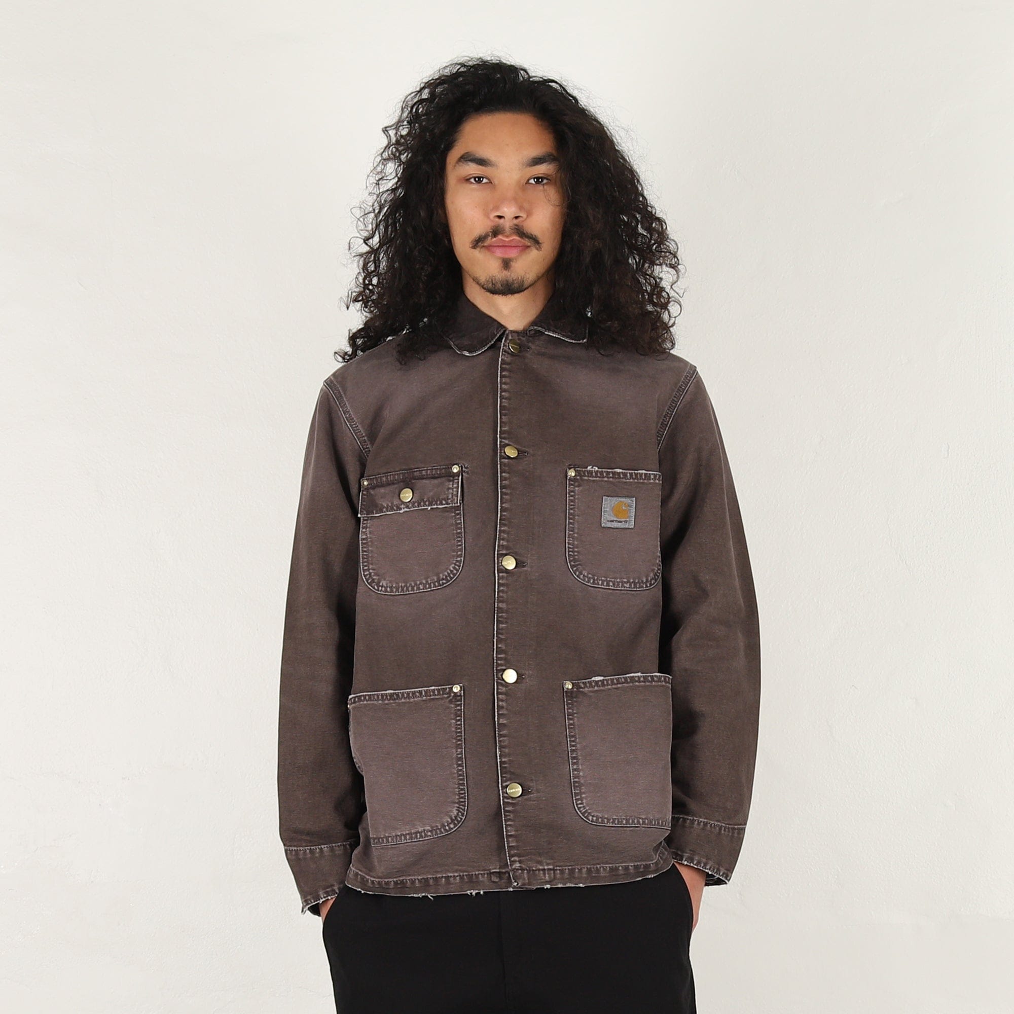 Carhartt Wip OG Chore Coat - Tobacco destroy wash