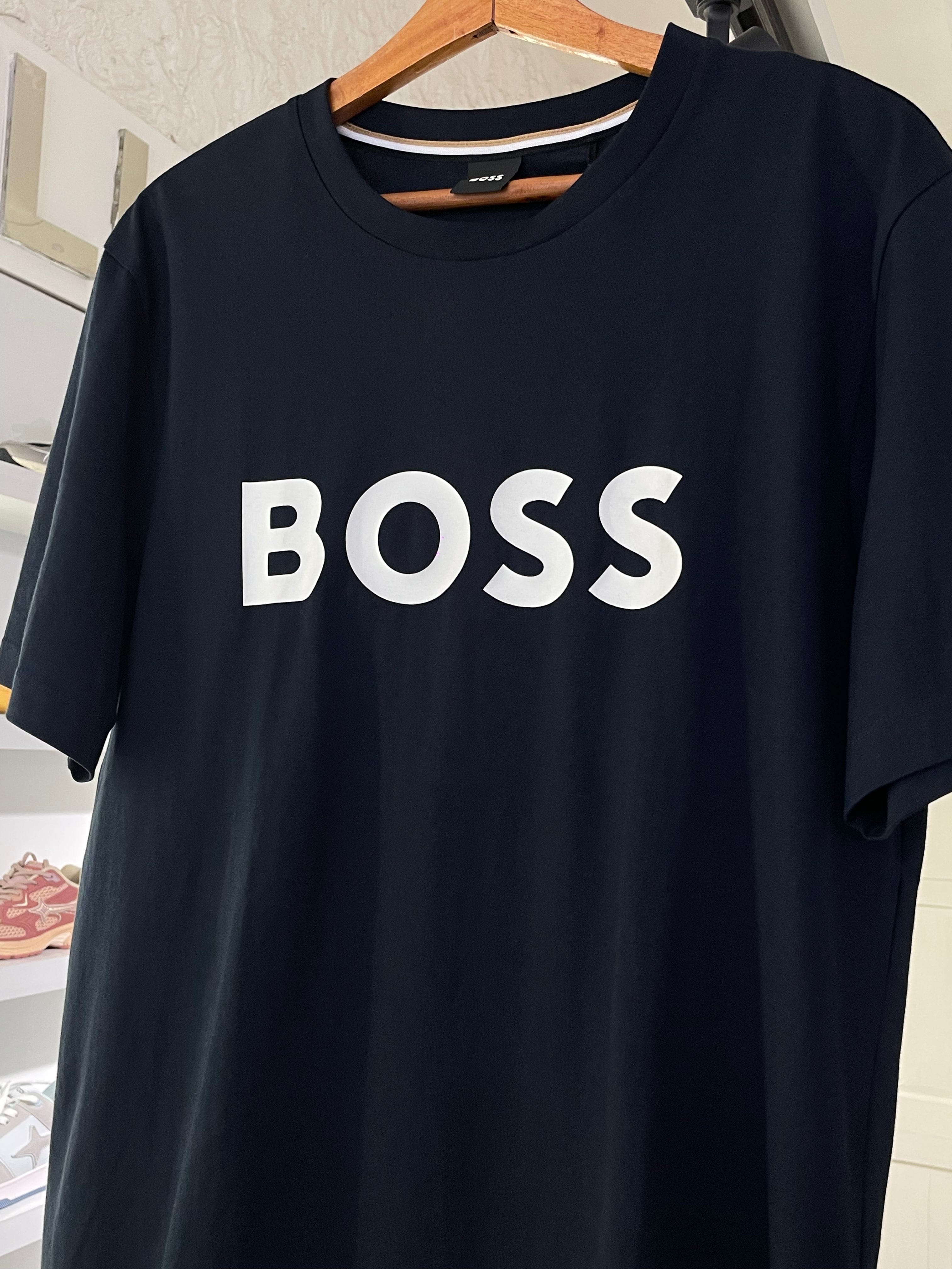 Boss Hugo Boss Cotton Jersey Regular Fit T - Shirt - Blue