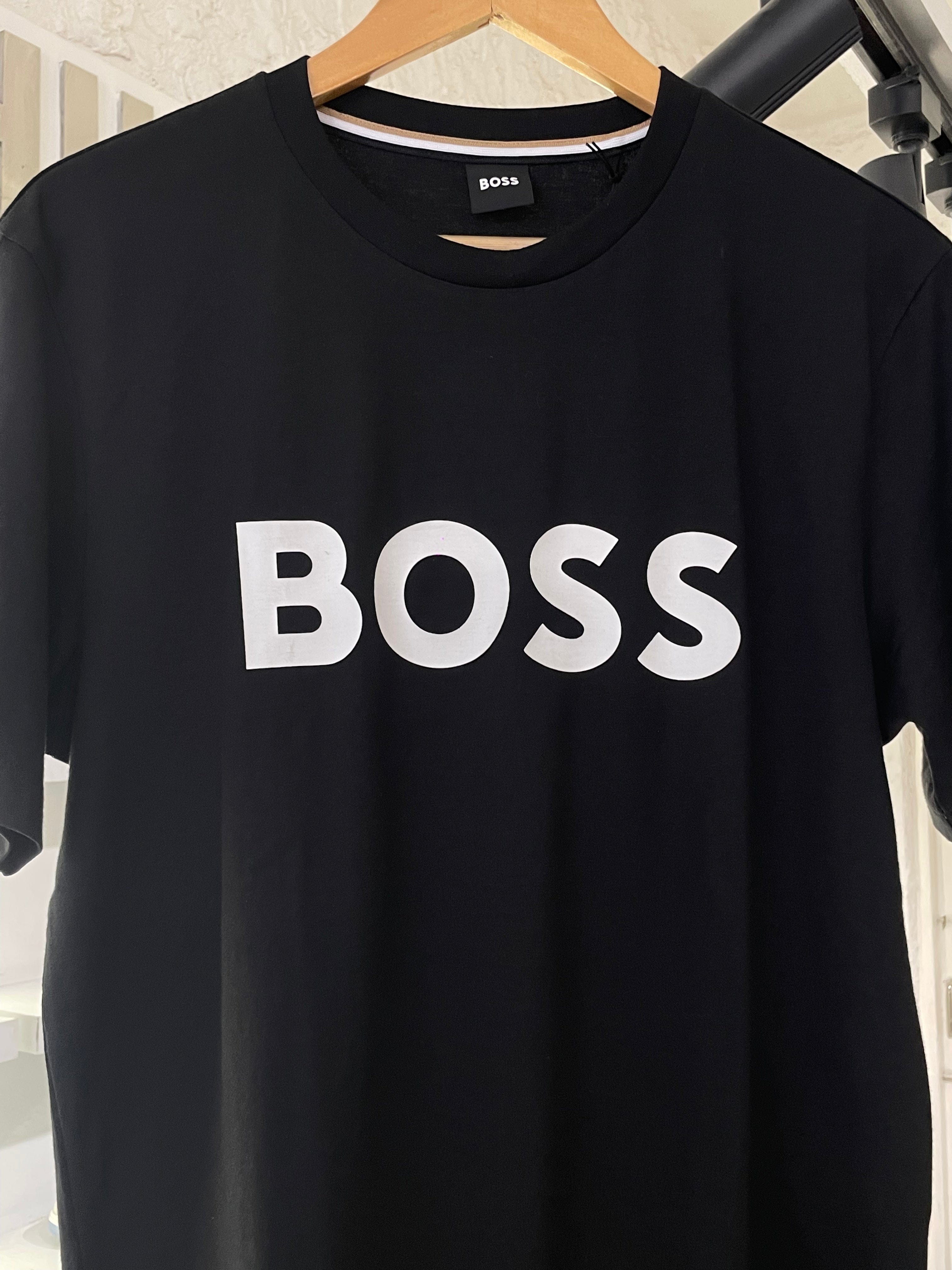 Boss Hugo Boss Cotton Jersey Regular Fit T - Shirt - Black