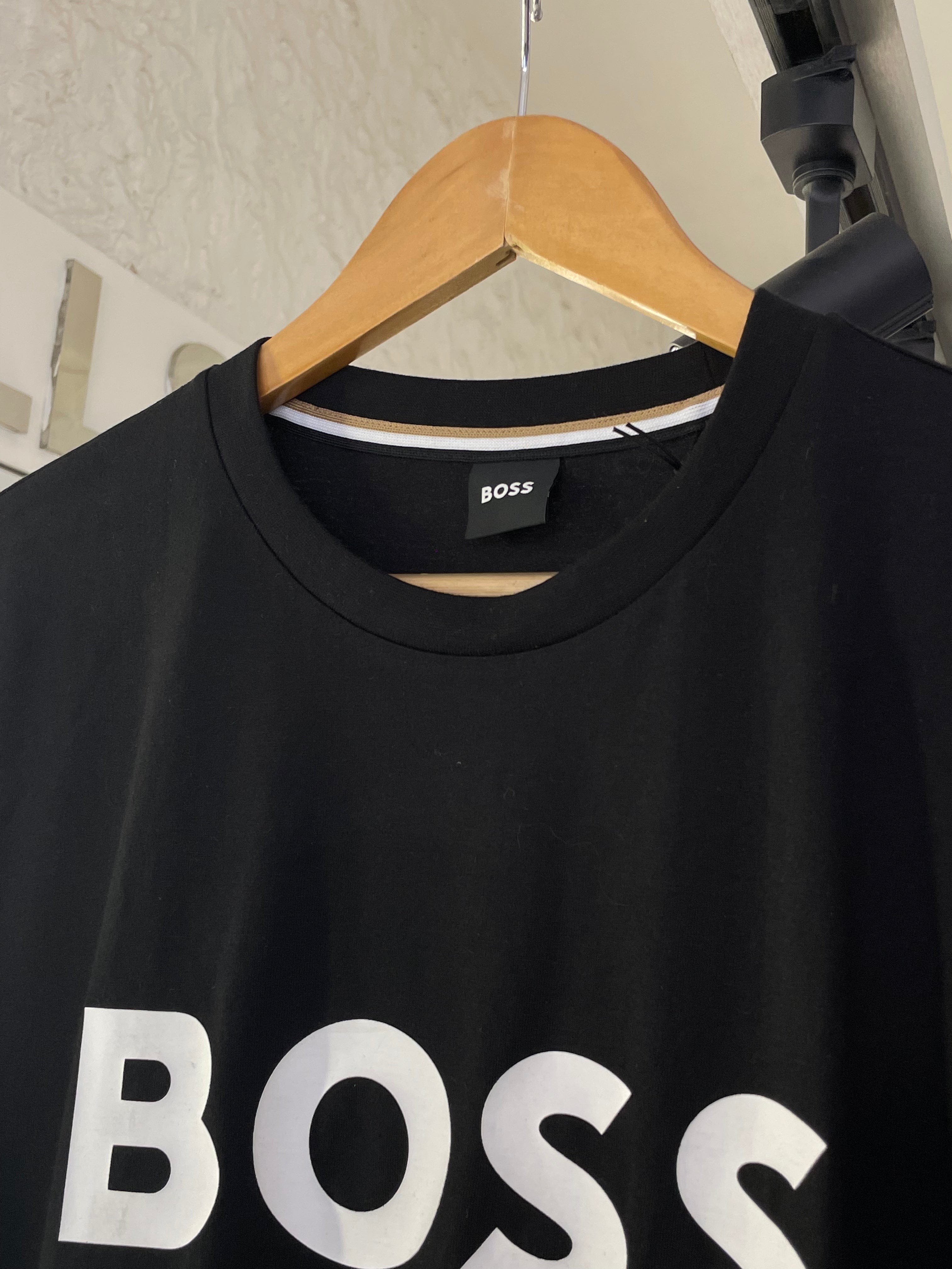 Boss Hugo Boss Cotton Jersey Regular Fit T - Shirt - Black