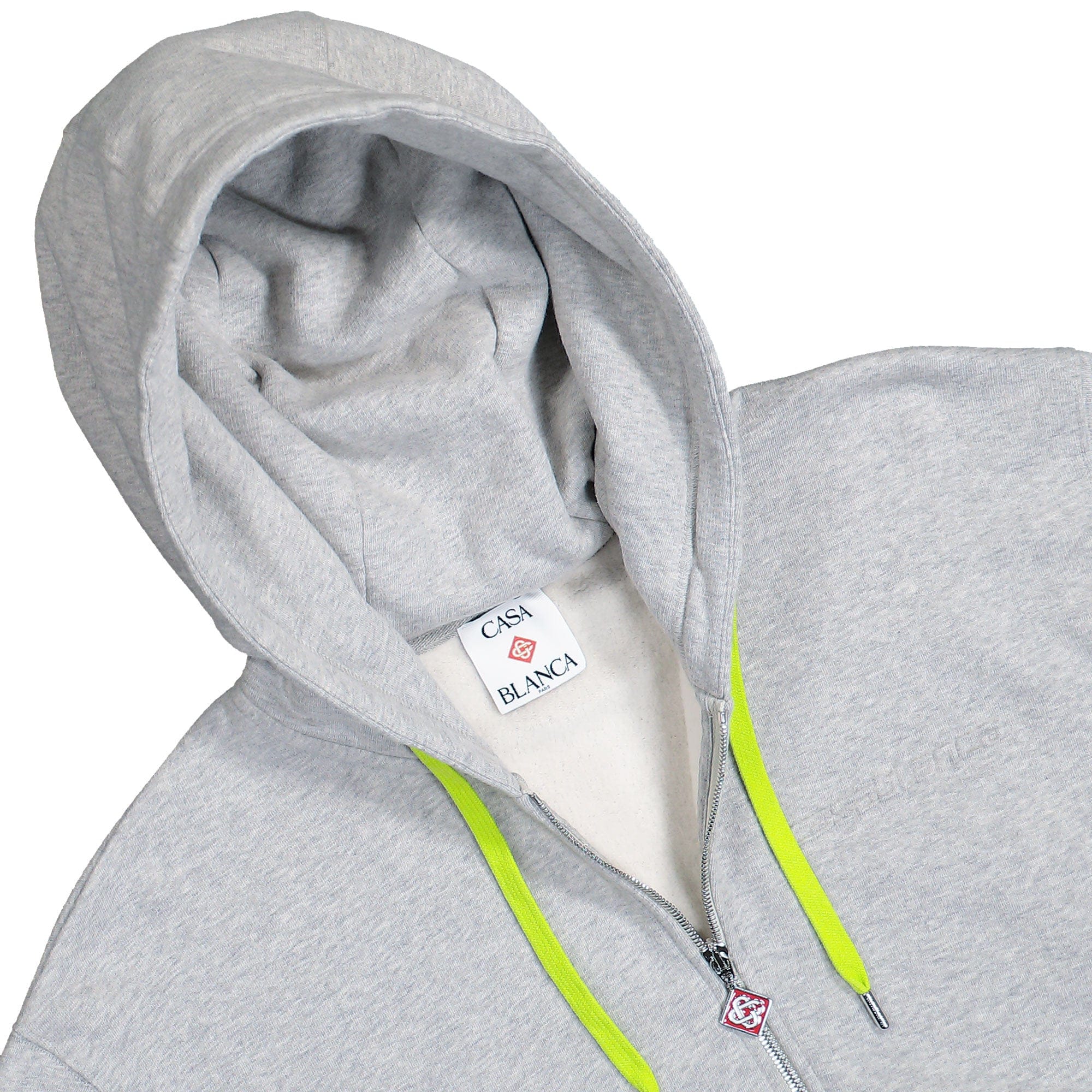 Casablanca Cashmere Blend Zip - Up Hooded Sweatshirt