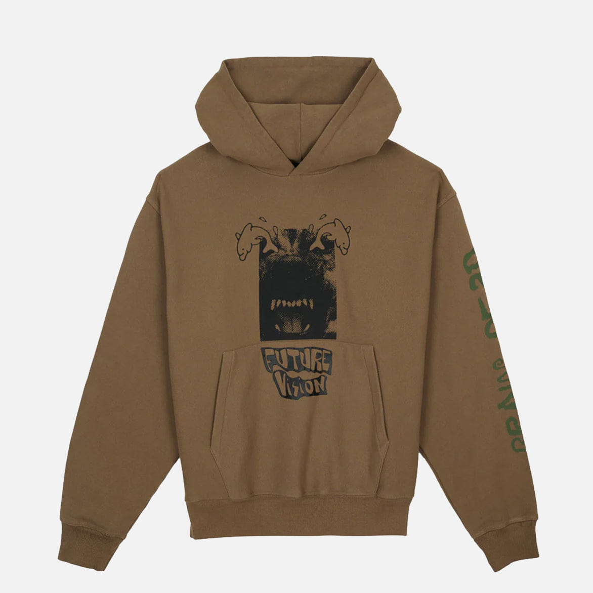 Brain Dead FUTURE VISION HOODIE - COFFEE