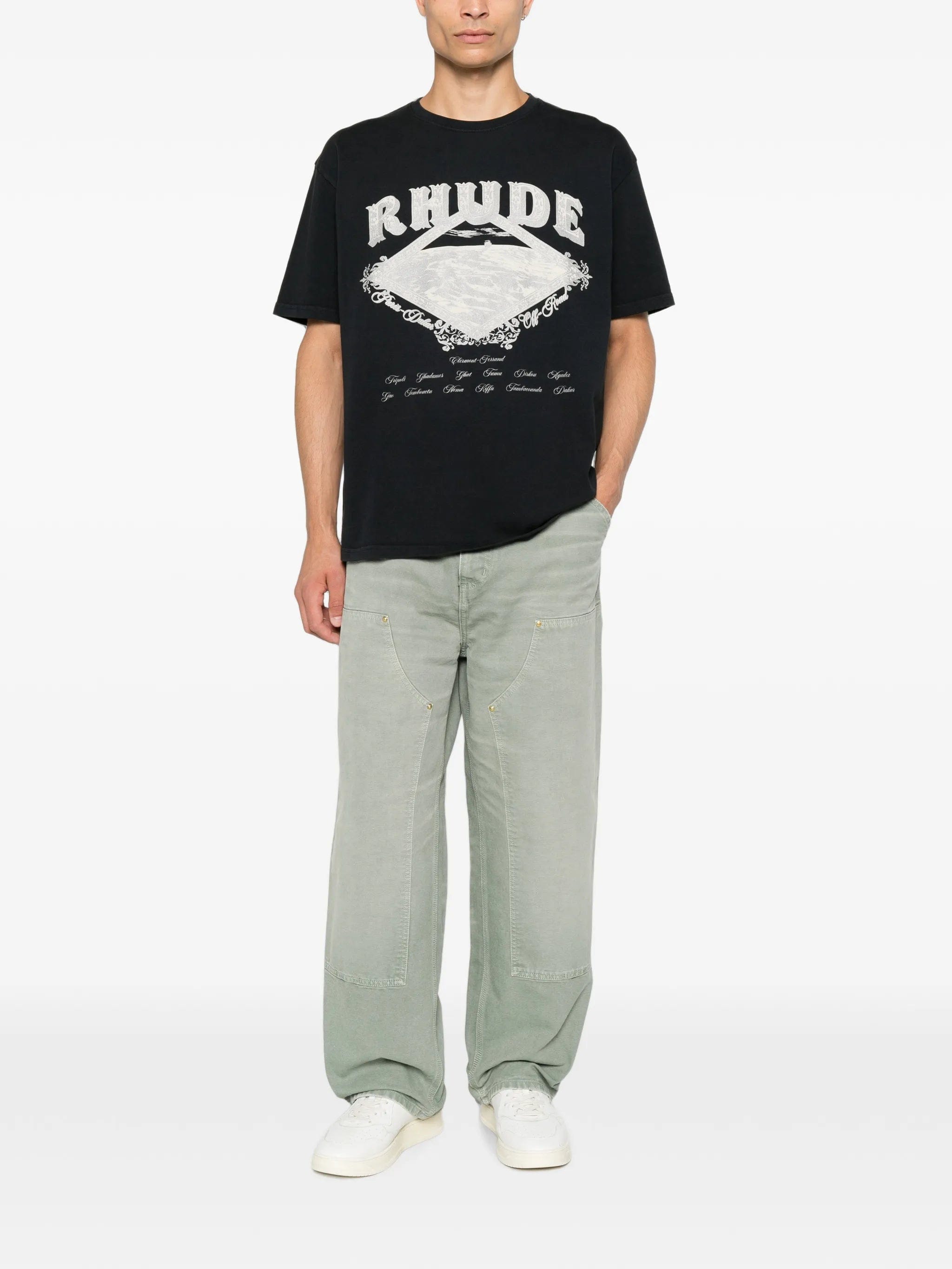 RHUDE Dakar Convoy logo - print T - shirt