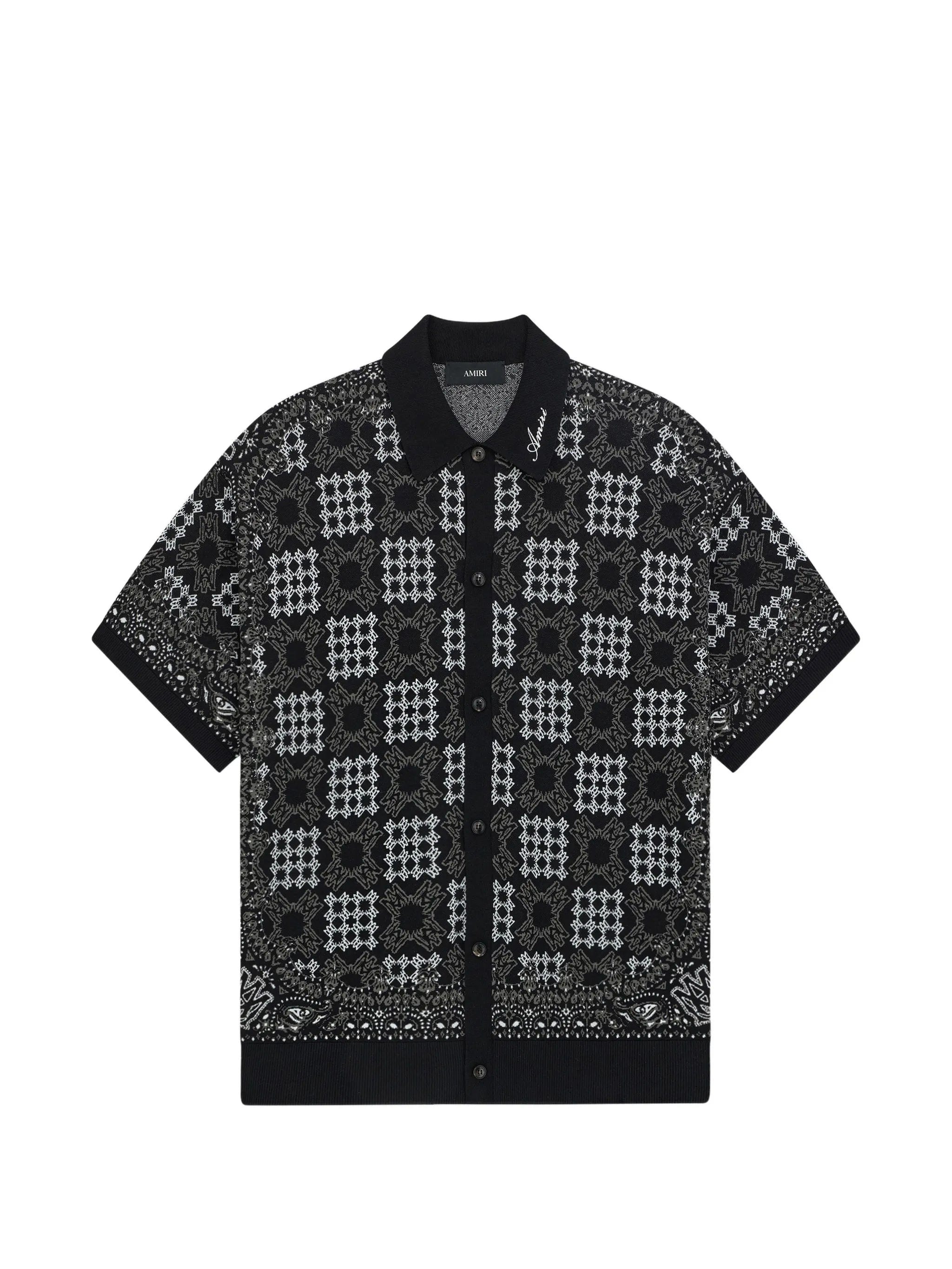 AMIRI MA Quad checker crochet shirt