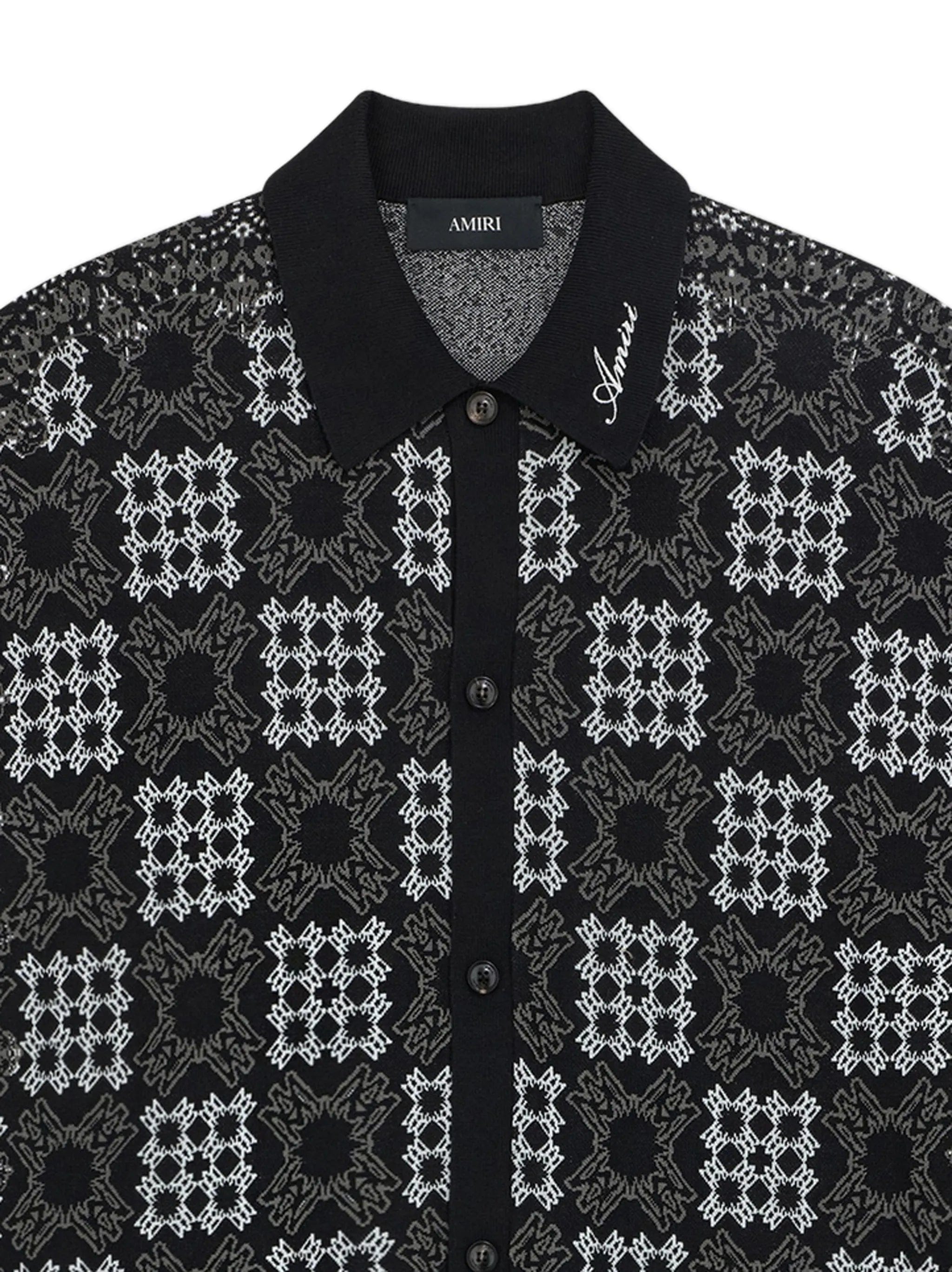 AMIRI MA Quad checker crochet shirt