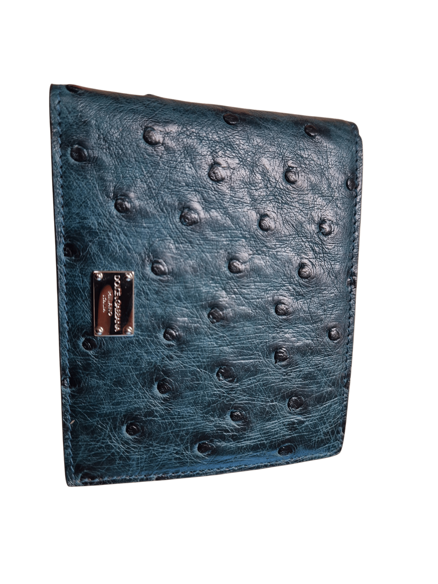 Dolce & Gabbana Wallet green leather with DG silver plate DG388A