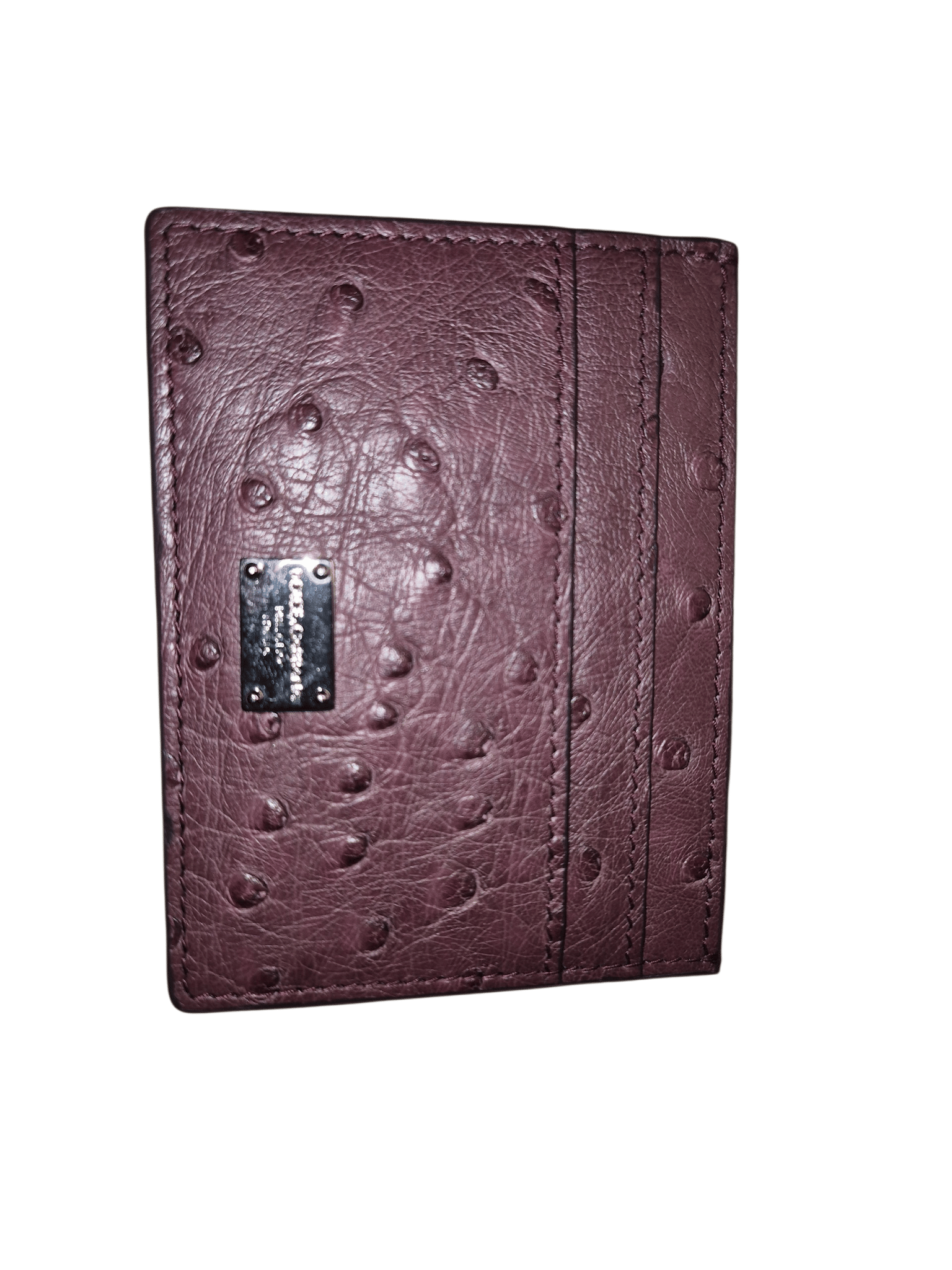 Dolce & Gabbana Cardholder maroon with DG plate DG411A