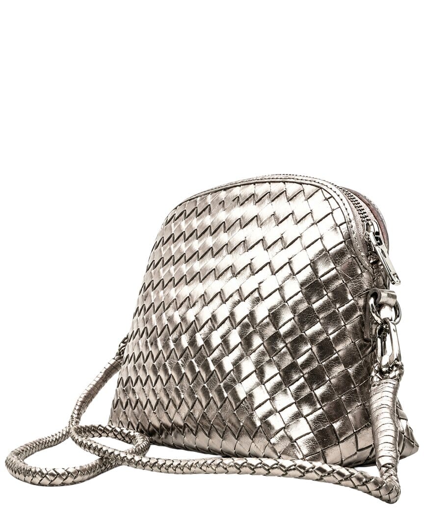 Dragon Diffusion Chunky Fellini Leather & Straw Pochette