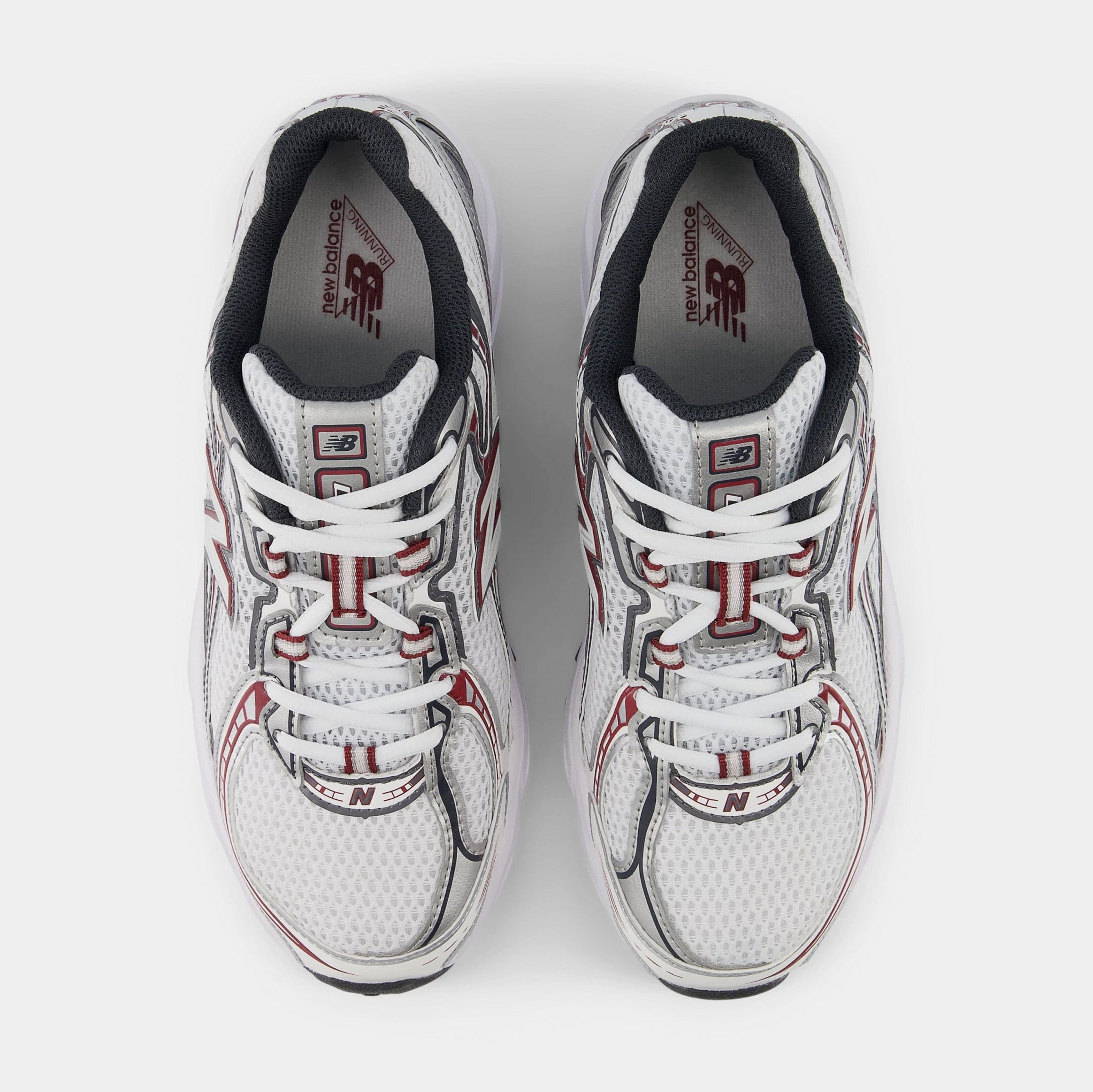 Newbalance 740 Mens Running Shoes (White/Red)