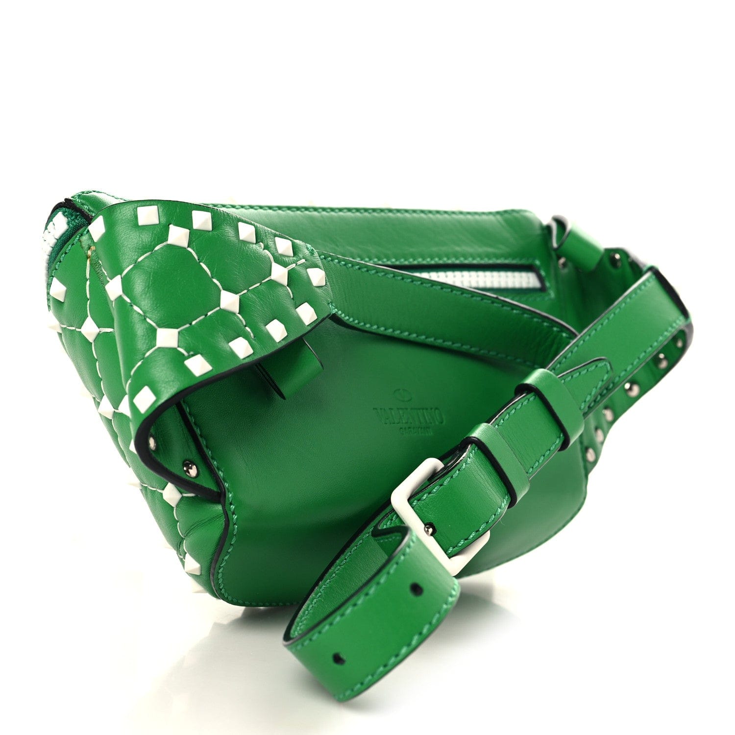 Valentino Garavani Nappa Free Rockstud Spike Belt Bag Peppermint