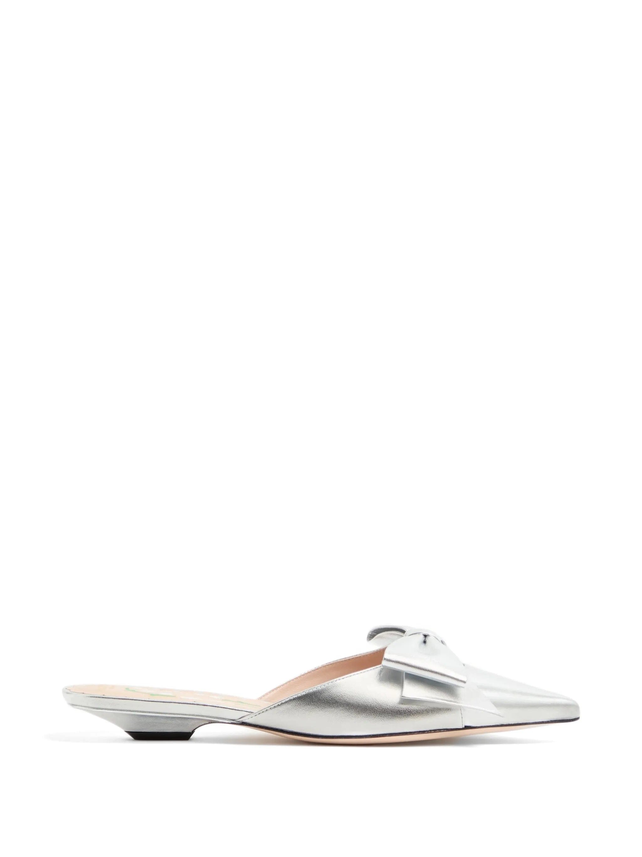 Valentino Garavani Bowow mules in laminated - nappa 20 mm