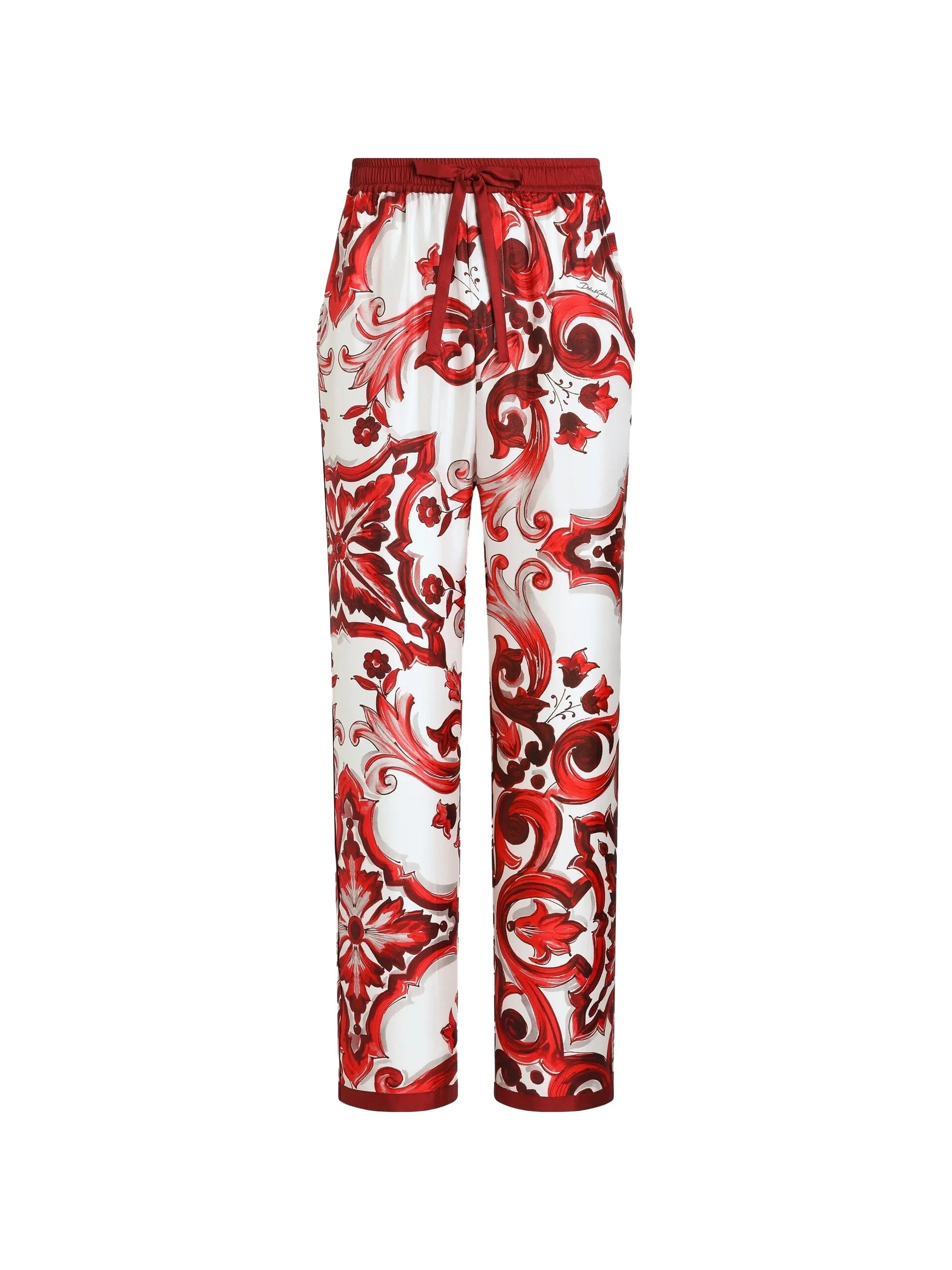 Dolce & Gabbana Majolica - print twill vanity trousers