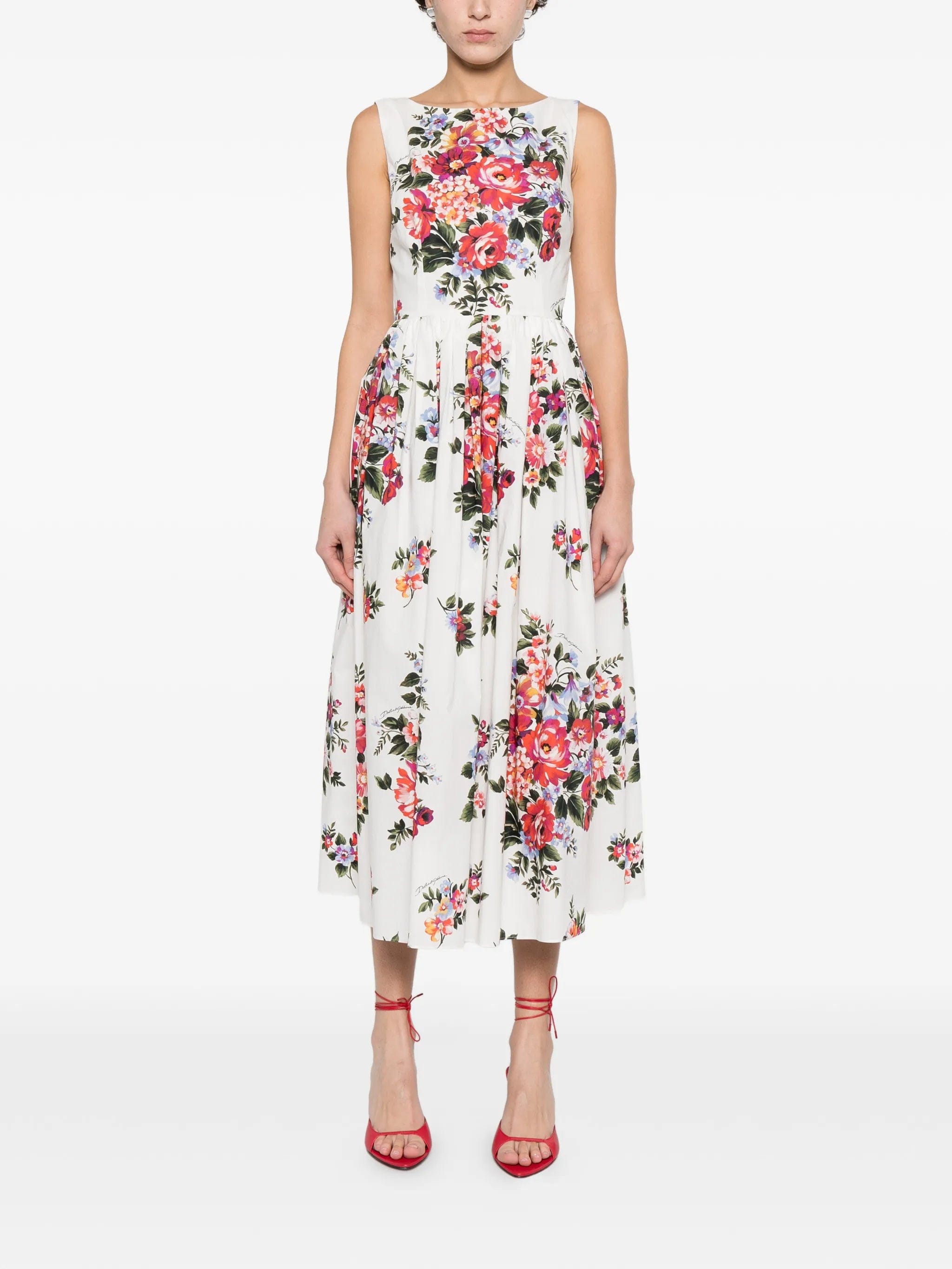 Dolce & Gabbana floral - print midi dress