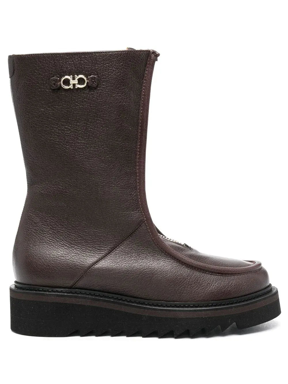 Ferragamo Gancini - Plaque Ankle Boots