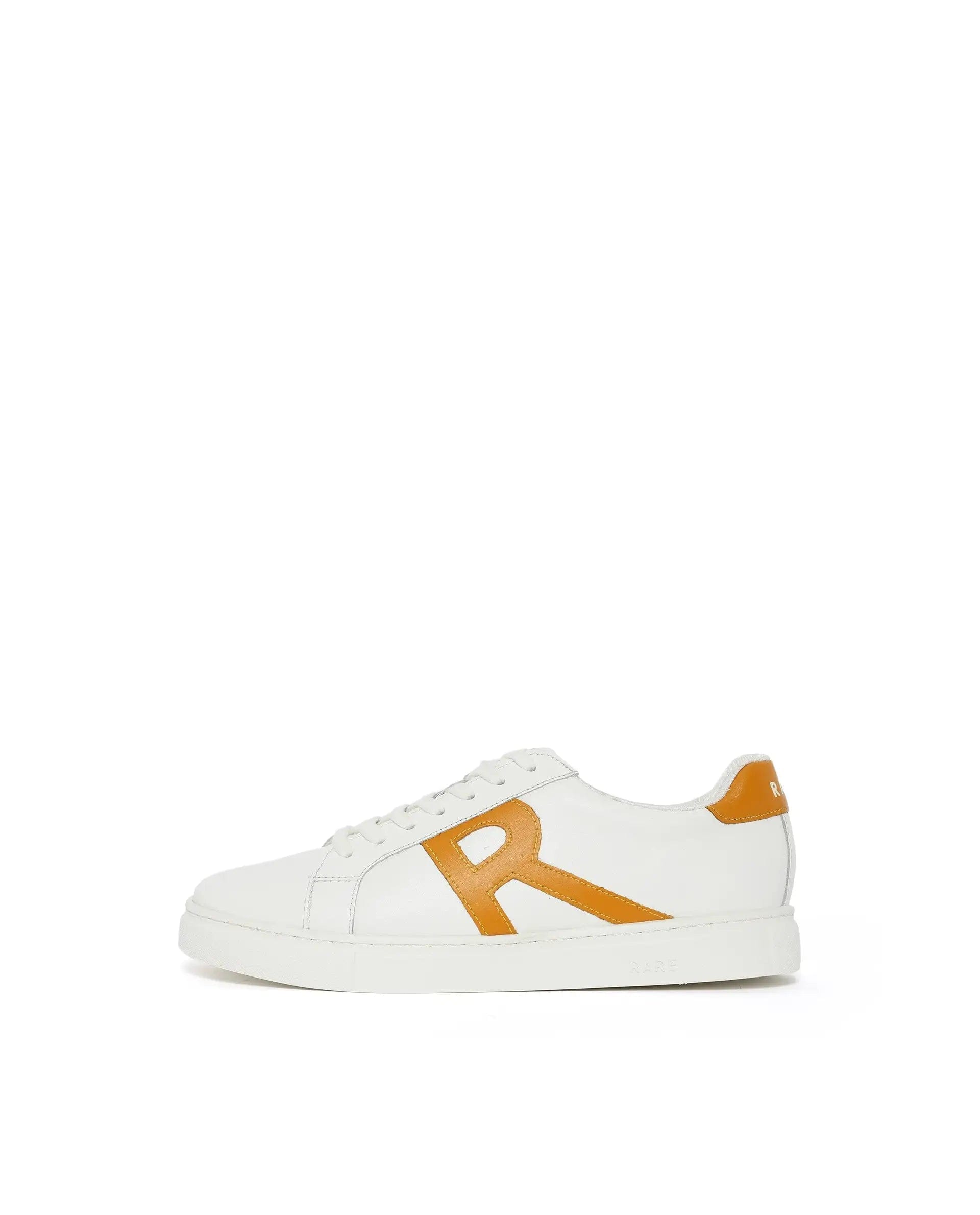 RAREZ Rare Rabbit Men's Nova Mustard Round Toe Smart Casual Low - Top Lace - Up Logo Branding Sneaker Shoes