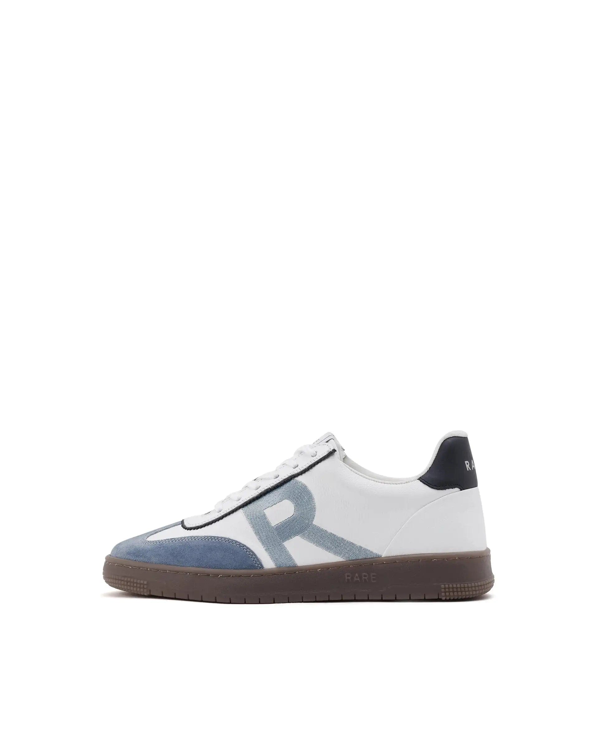 RAREZ Rare Rabbit Men Hem White Lace - Up Genuine Leather Signature Hem Branding Low - Top Sneaker Shoes