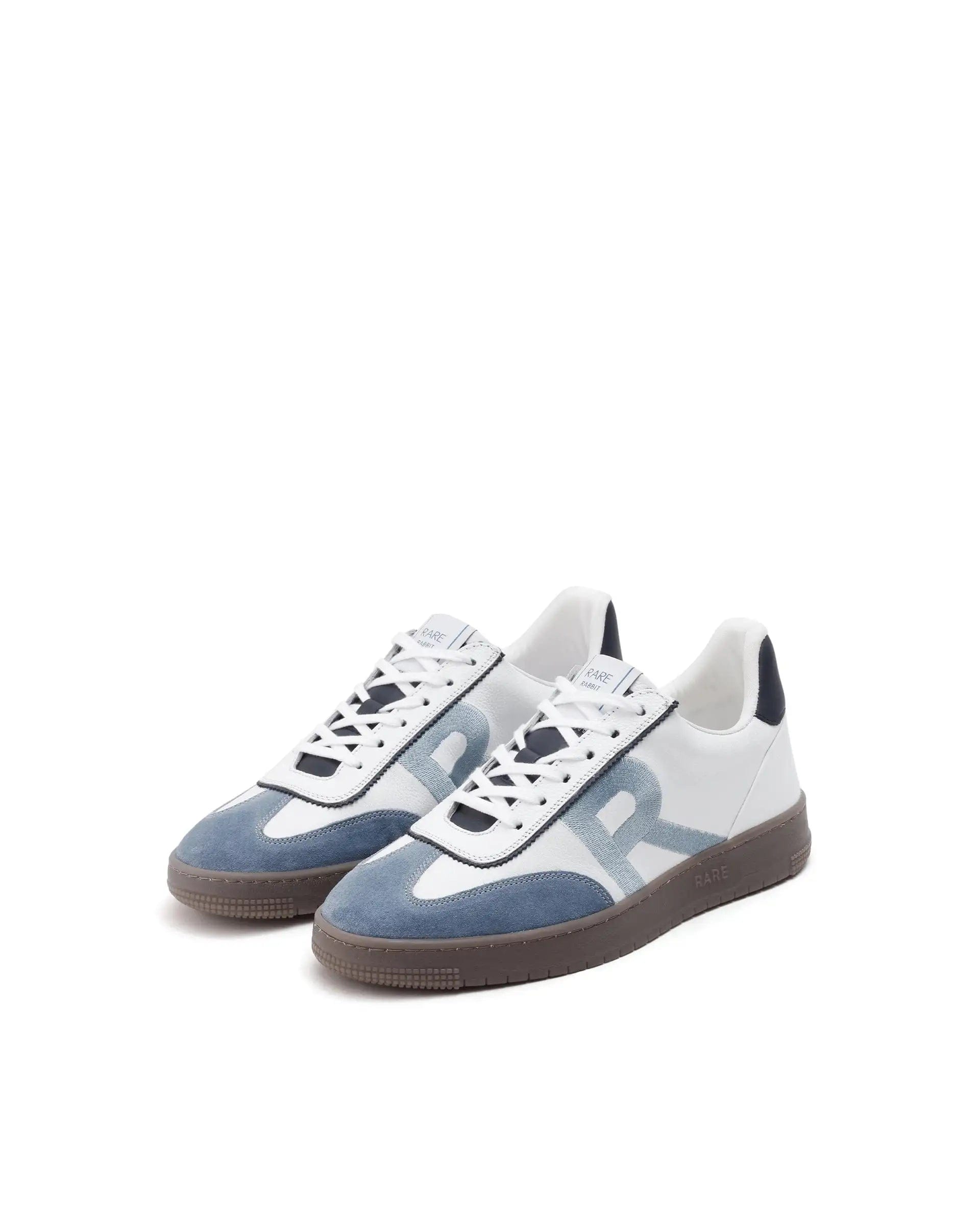 RAREZ Rare Rabbit Men Hem White Lace - Up Genuine Leather Signature Hem Branding Low - Top Sneaker Shoes