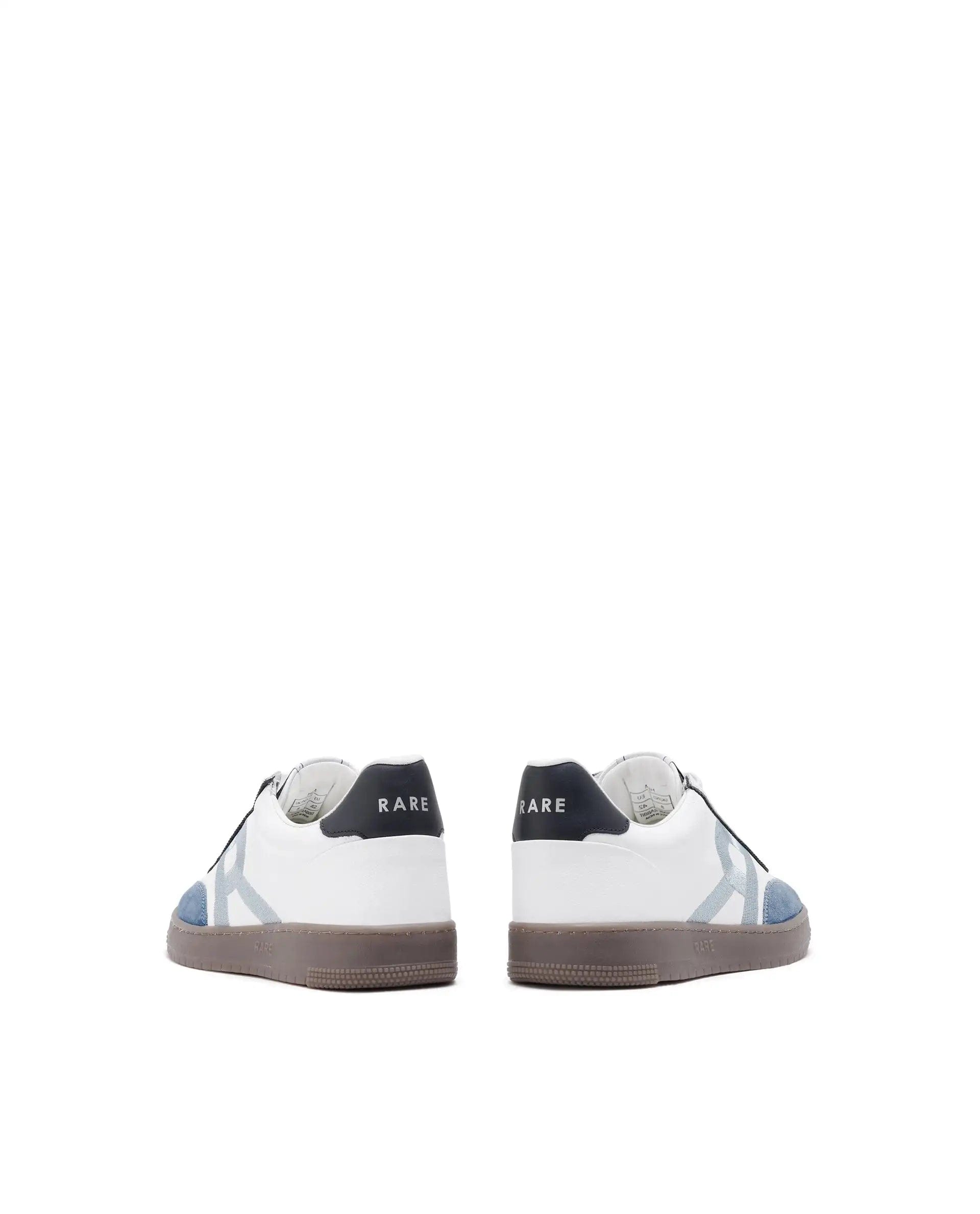 RAREZ Rare Rabbit Men Hem White Lace - Up Genuine Leather Signature Hem Branding Low - Top Sneaker Shoes