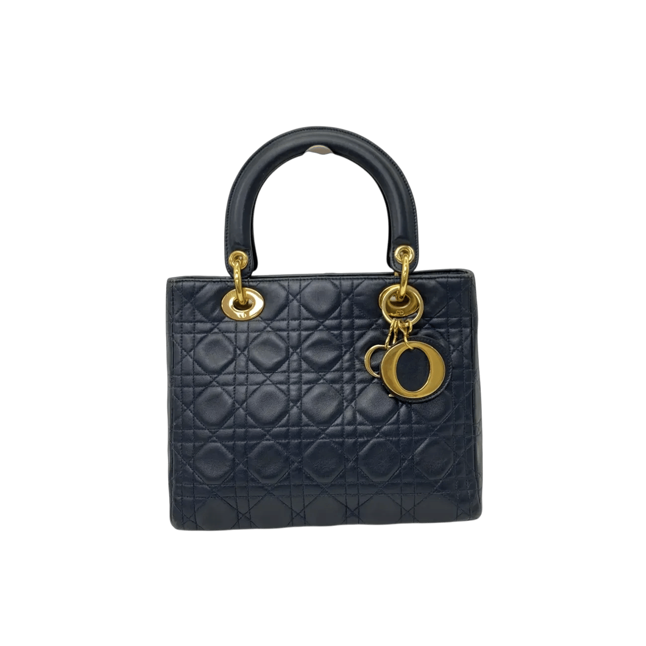 True To Sole Dior Lady Dior Medium Lambskin Blue GHW
