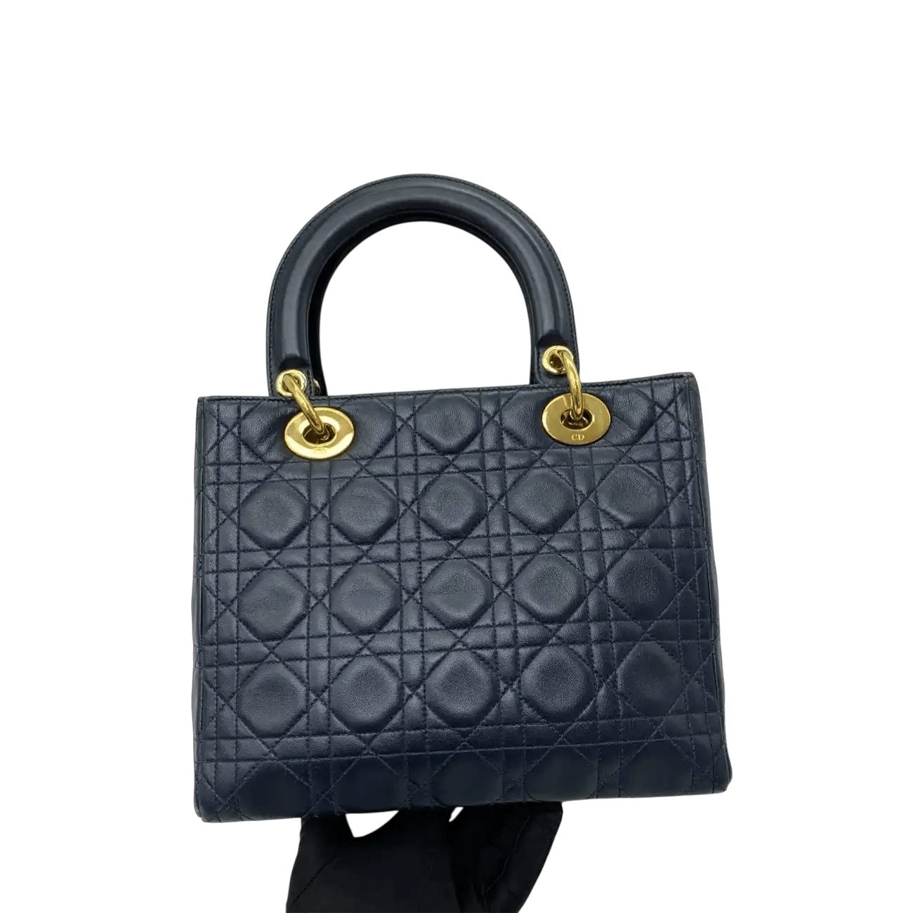 True To Sole Dior Lady Dior Medium Lambskin Blue GHW