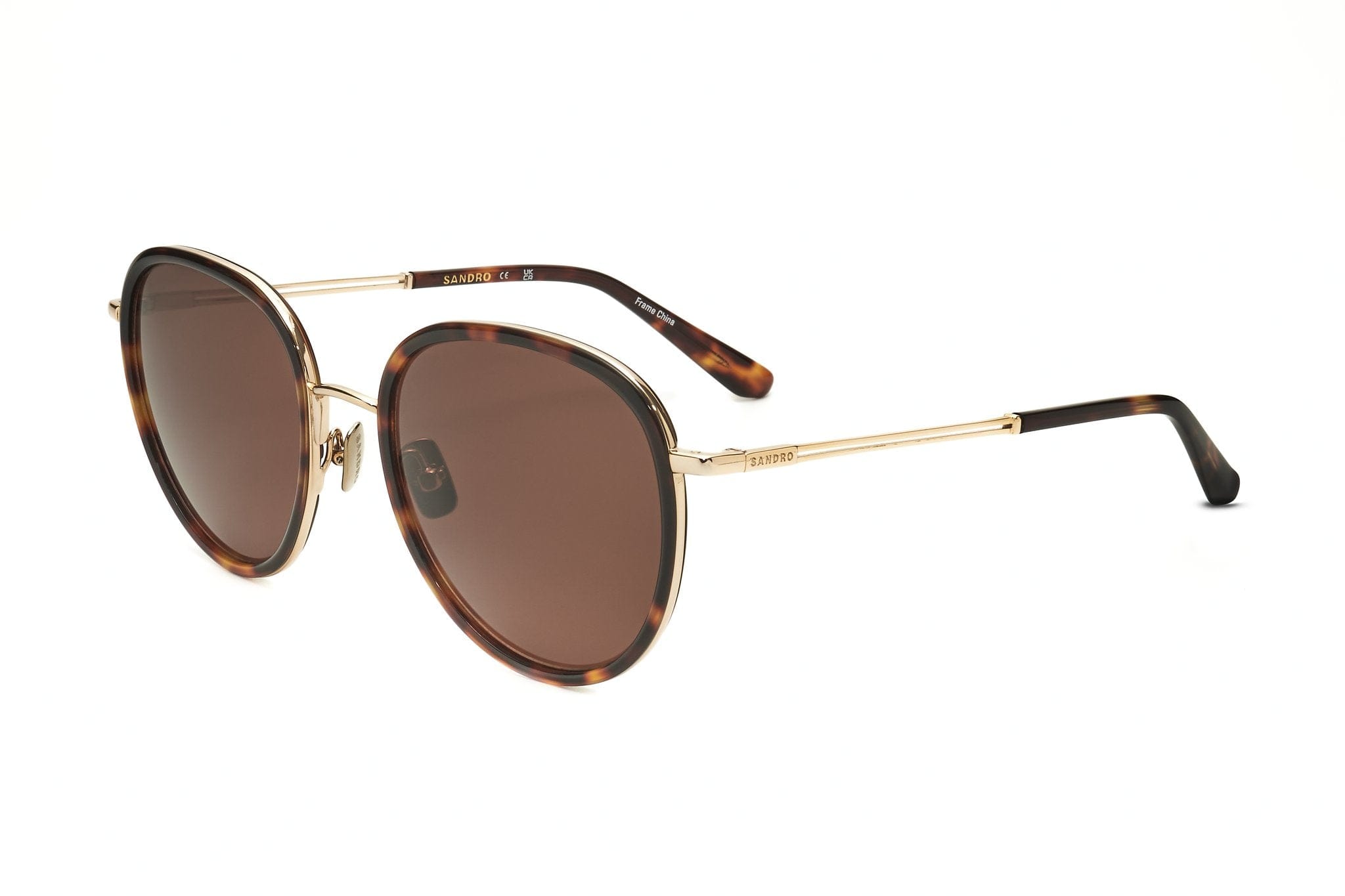 Sandro stainless steel Sunglasses for woman in havana