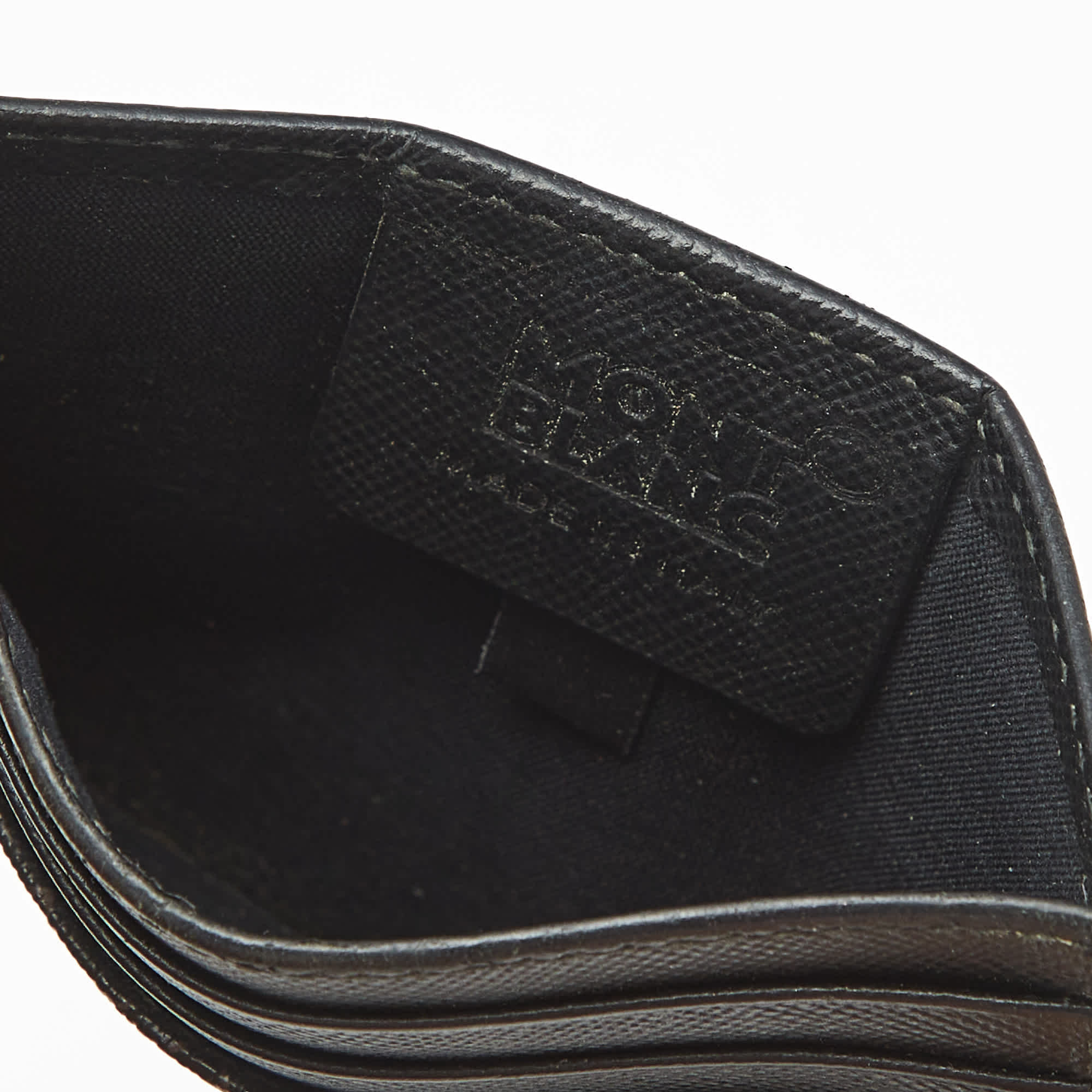 Montblanc Black M Gram Print Coated Canvas And Leather Card