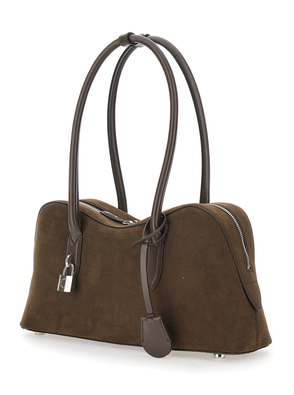 Stella Mccartney Women Shoulder Bag Padlock With Ecoleather Logo Detail Brown Women