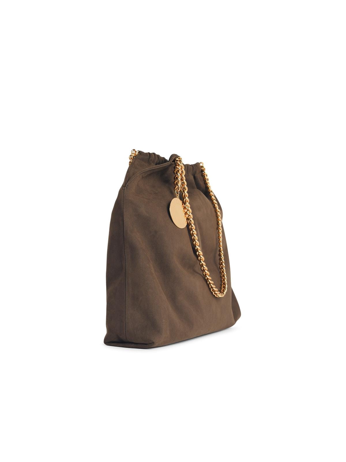 Stella Mccartney Falabella Alter Suede Moka Drawstring Shoulder Bag Women