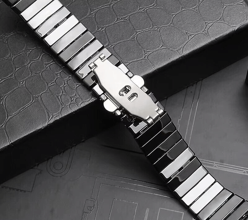 Rado 17 mm Black Ceramic Watch Band Strap Fit For Rado Sintra Bracelet