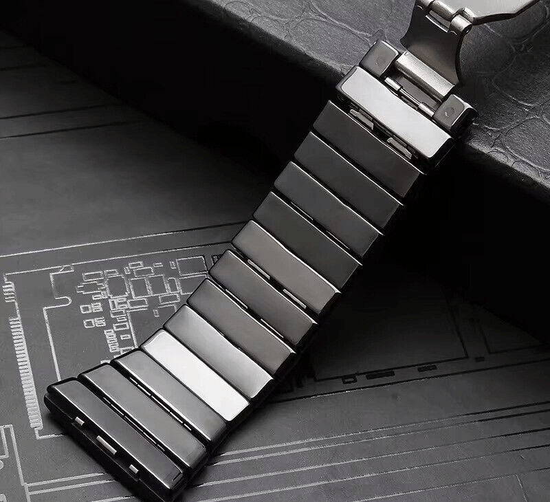 Rado 29 mm Black Ceramic Watch Band Strap Fit For Rado Sintra Bracelet