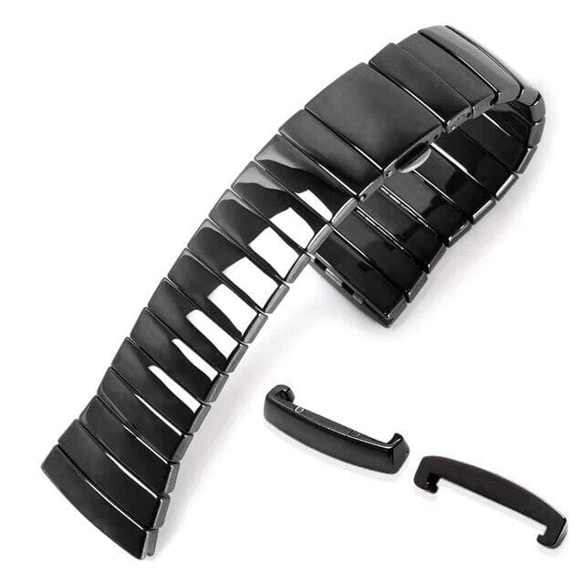 Rado 26 mm Black Ceramic Watch Band Strap Fit For Rado Sintra R13663702 Bracelet