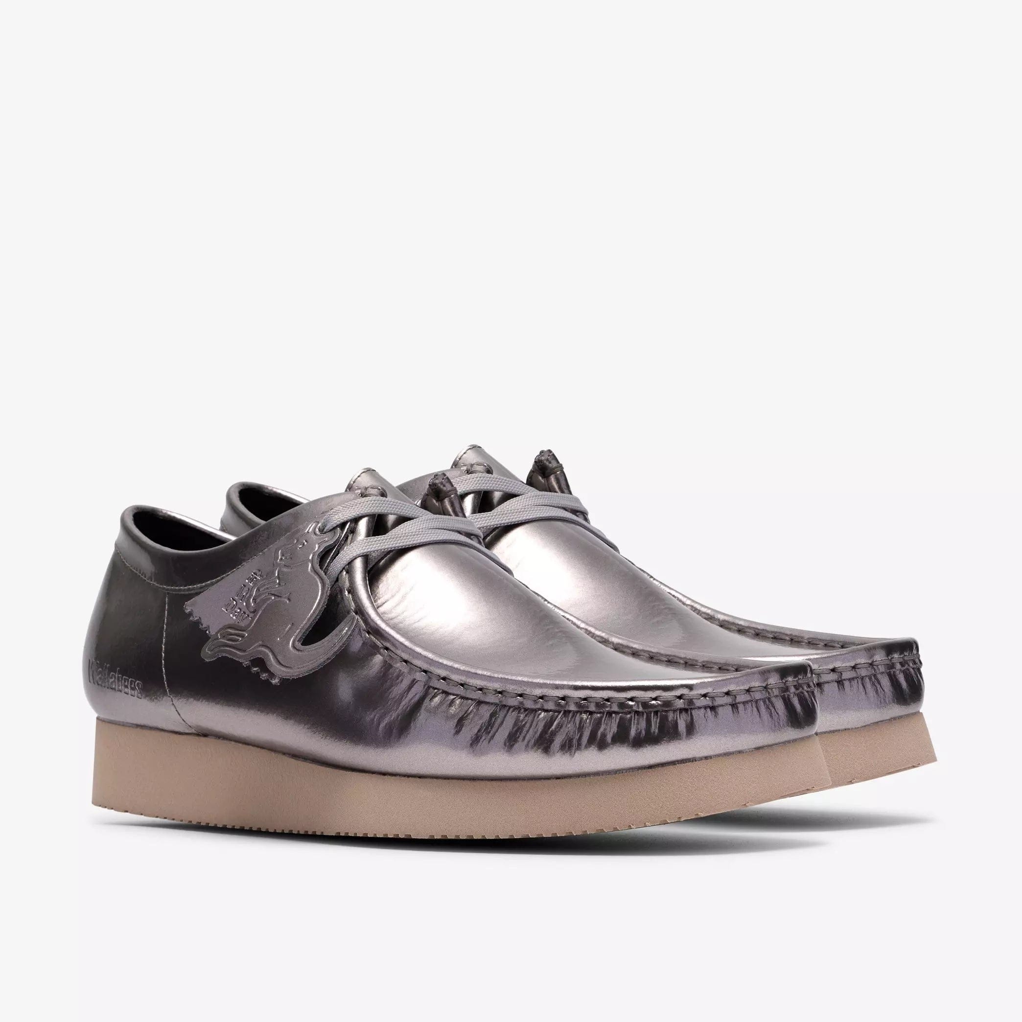 Clarks Wallabee 2604 Silver Patent Style: 26186501