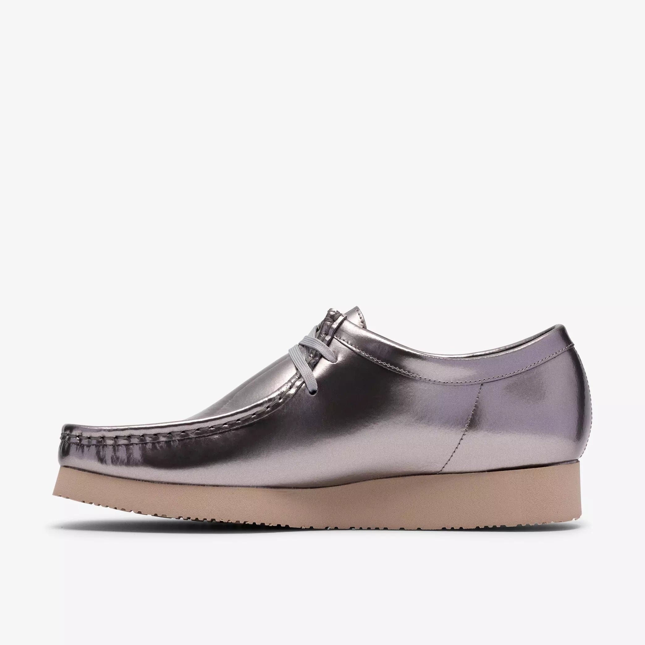 Clarks Wallabee 2604 Silver Patent Style: 26186501