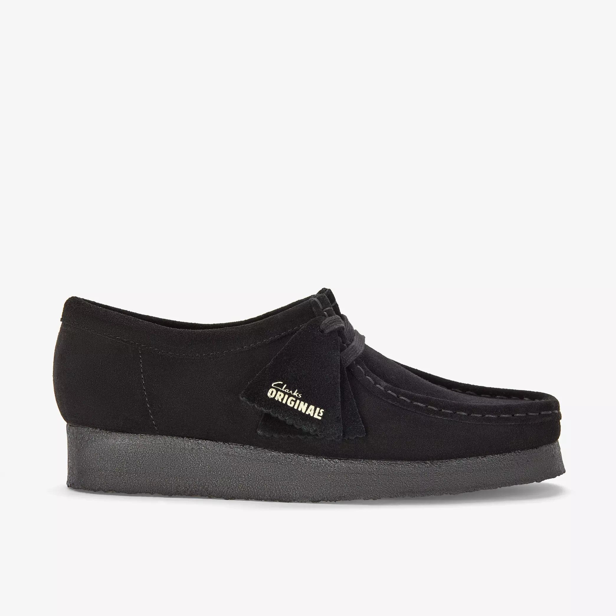 Clarks Wallabee Mens Shoes Color: Black Suede Style: 26155519