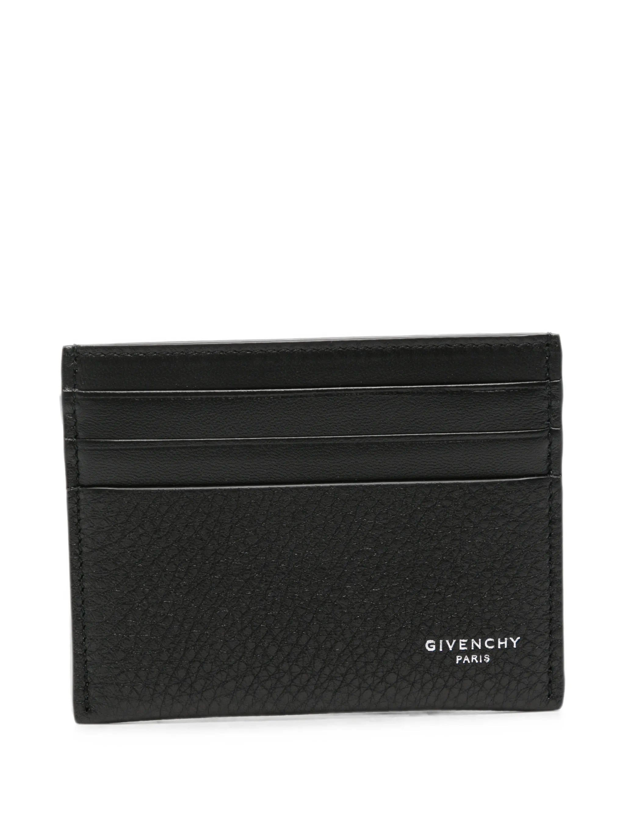 Givenchy logo - print grained leather card holder