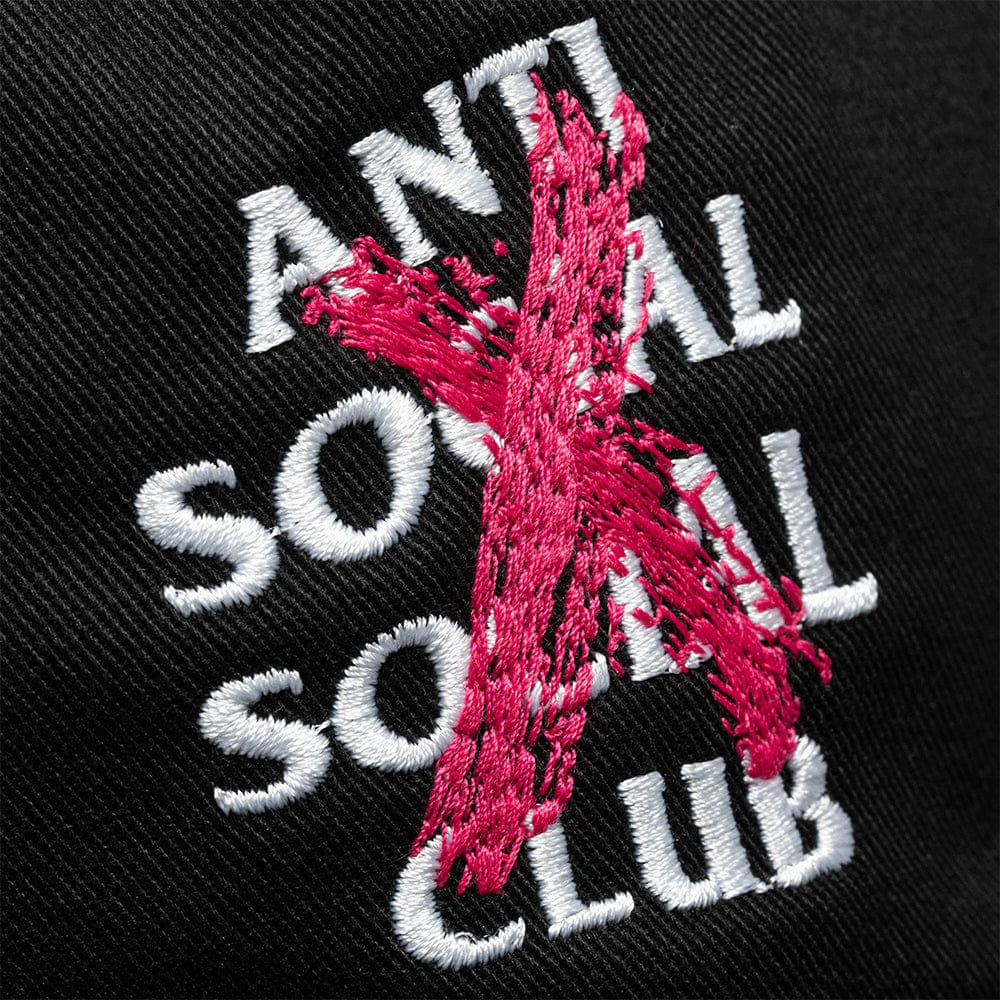 Anti Social Social Club Cancelled Paint Snap Back - Black