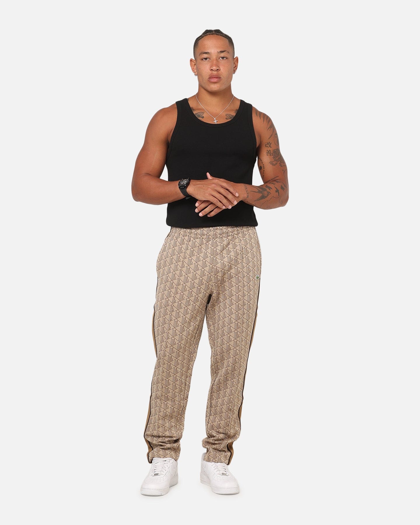 Lacoste Monogram Track Pants Croissant/Cookie