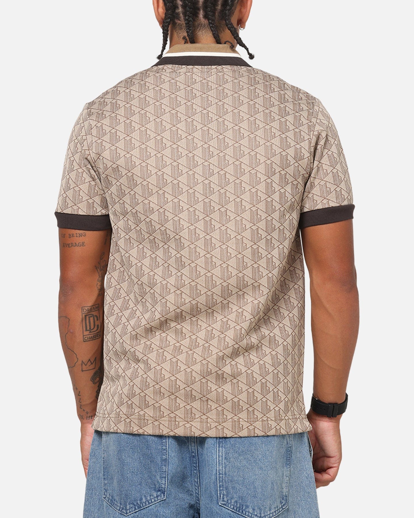 Lacoste Monogram Classic Fit Polo T - Shirt Crossiant/Cookie